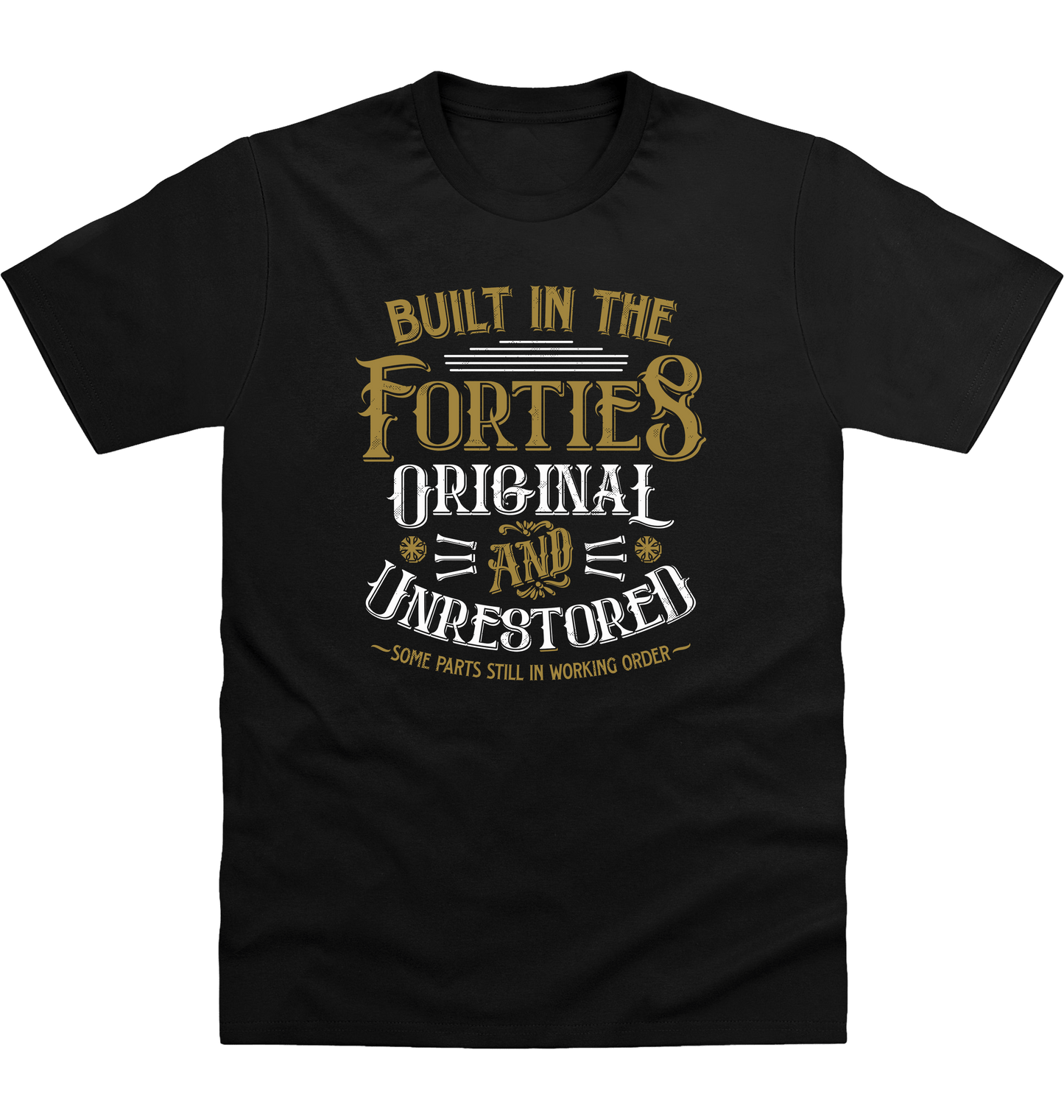 Deep Black Printed T-shirt Front