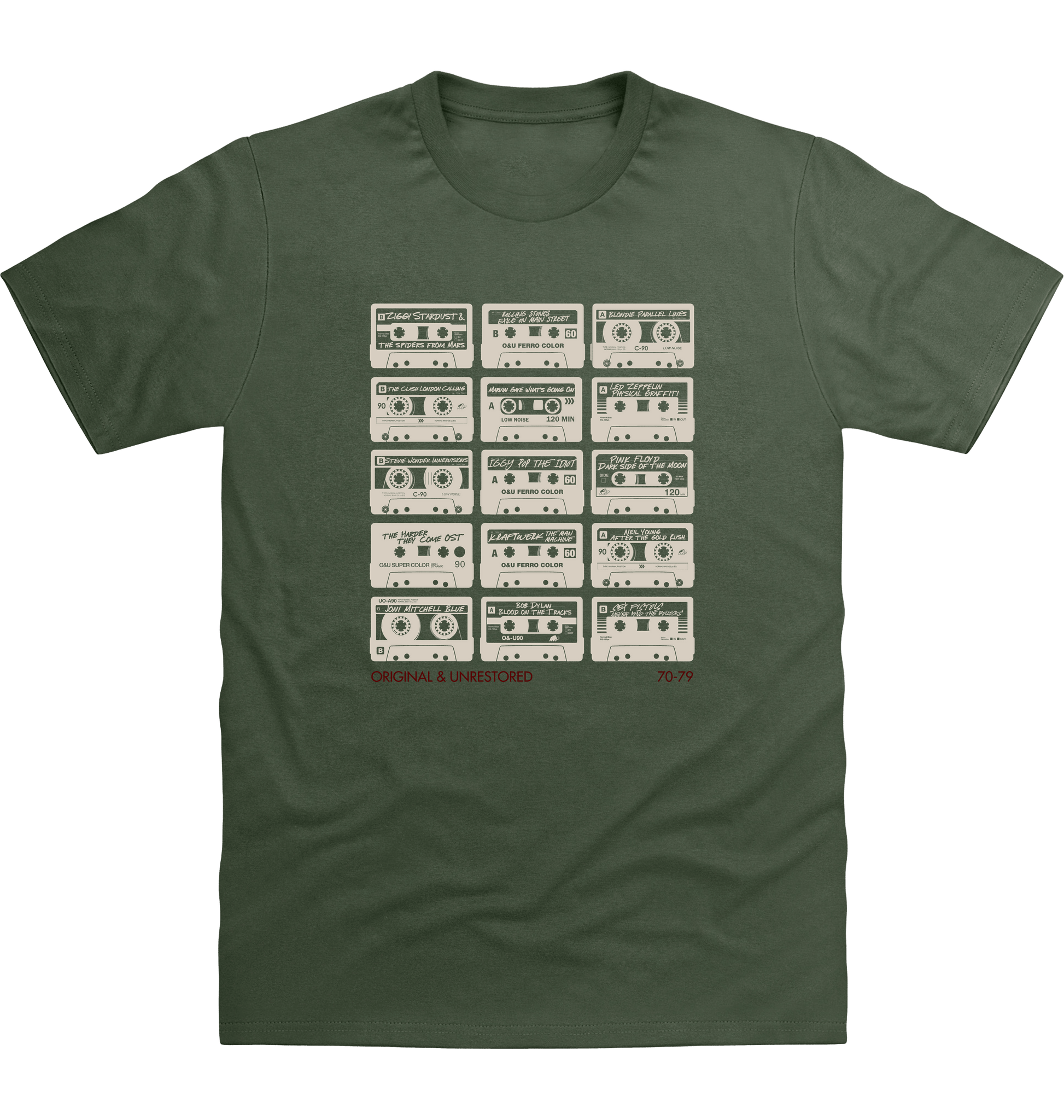 Earthy Green Printed T-shirt Front