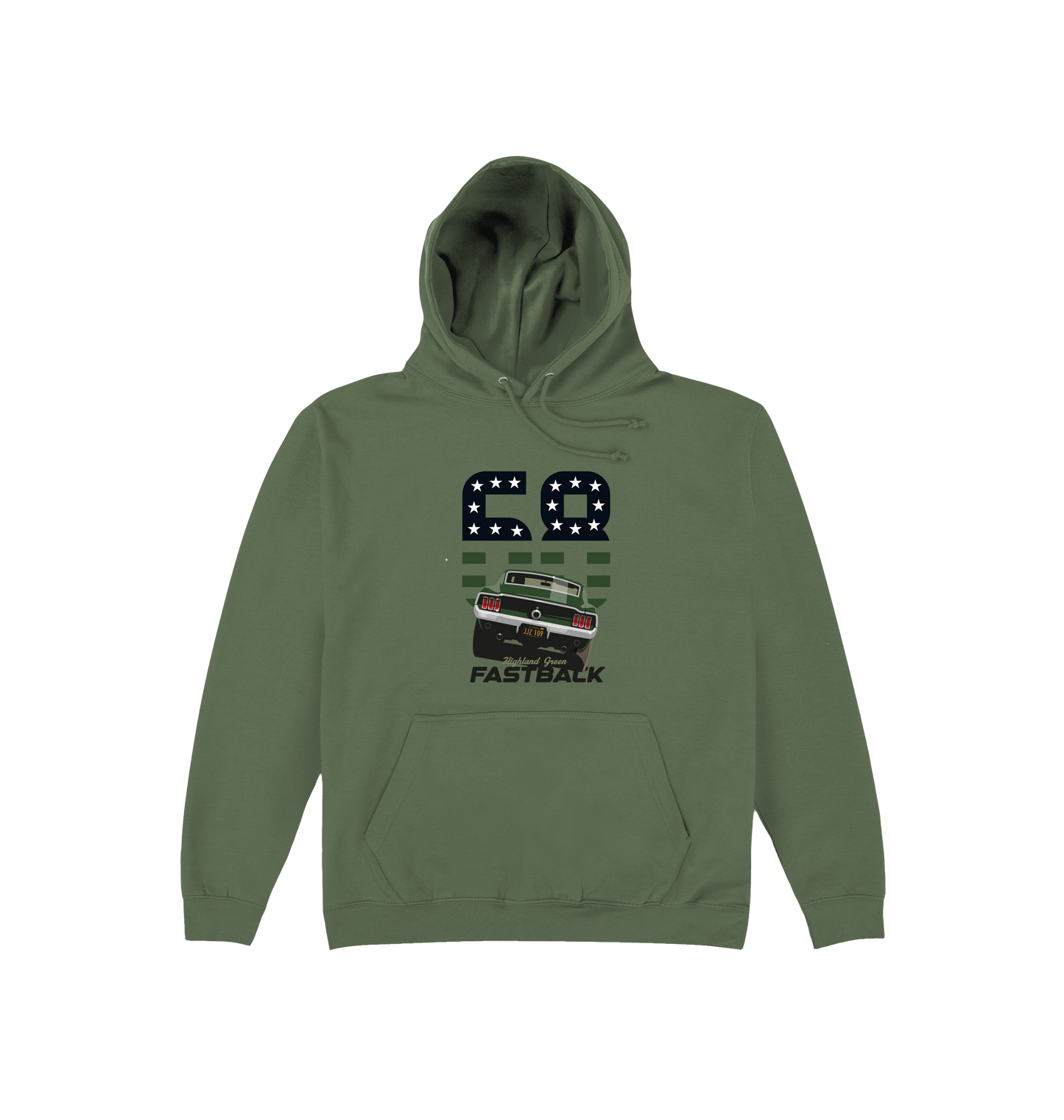 Earthy Green Printed Hoody Front