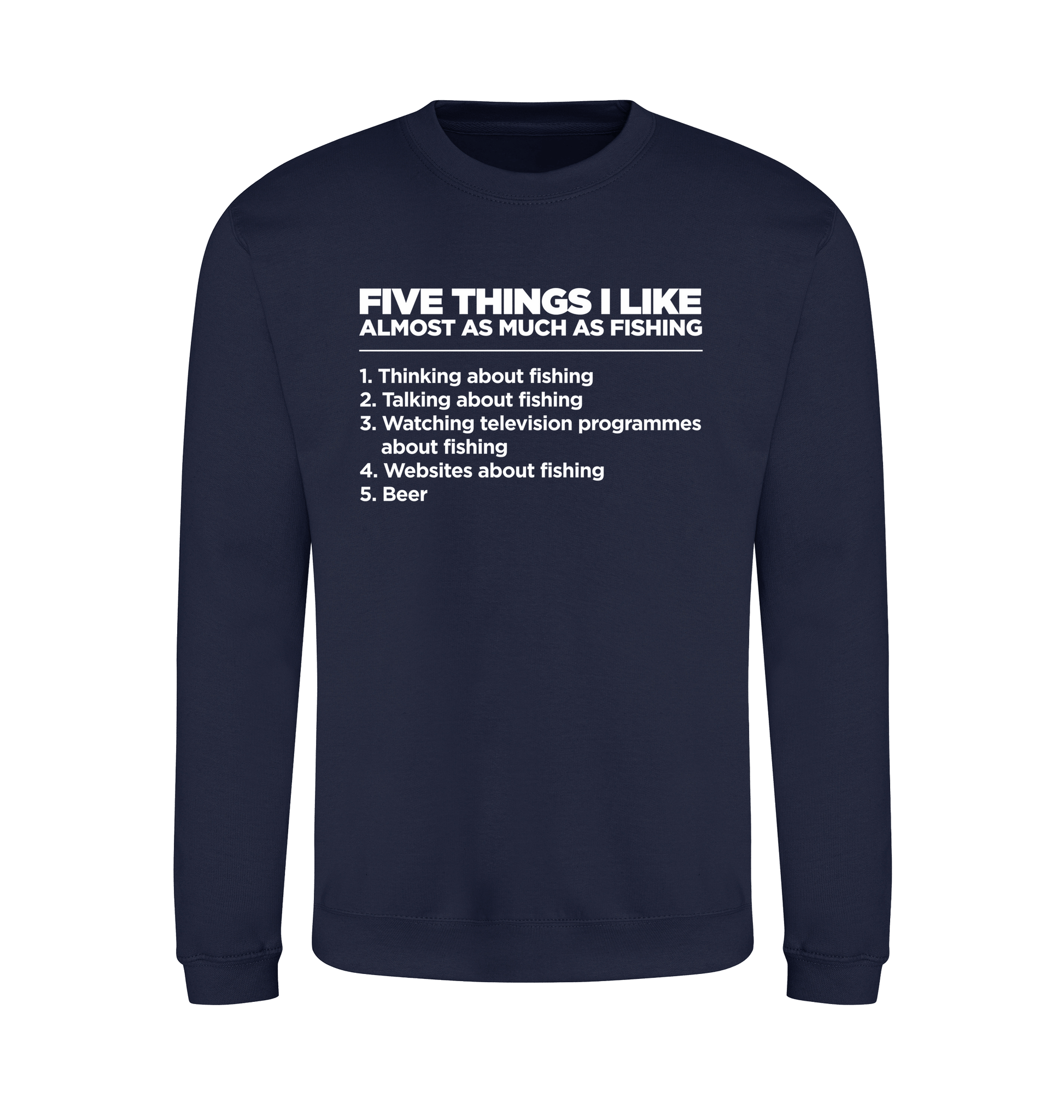 Oxford Navy Printed Sweater Front