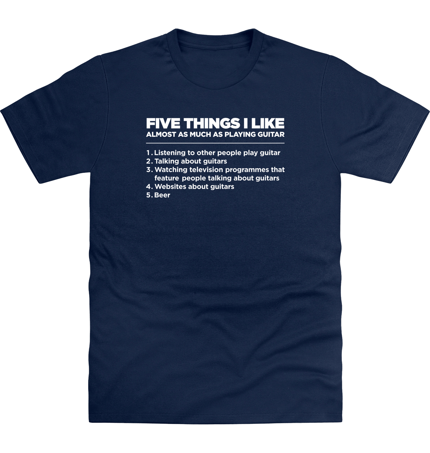 New French Navy Printed T-shirt Front