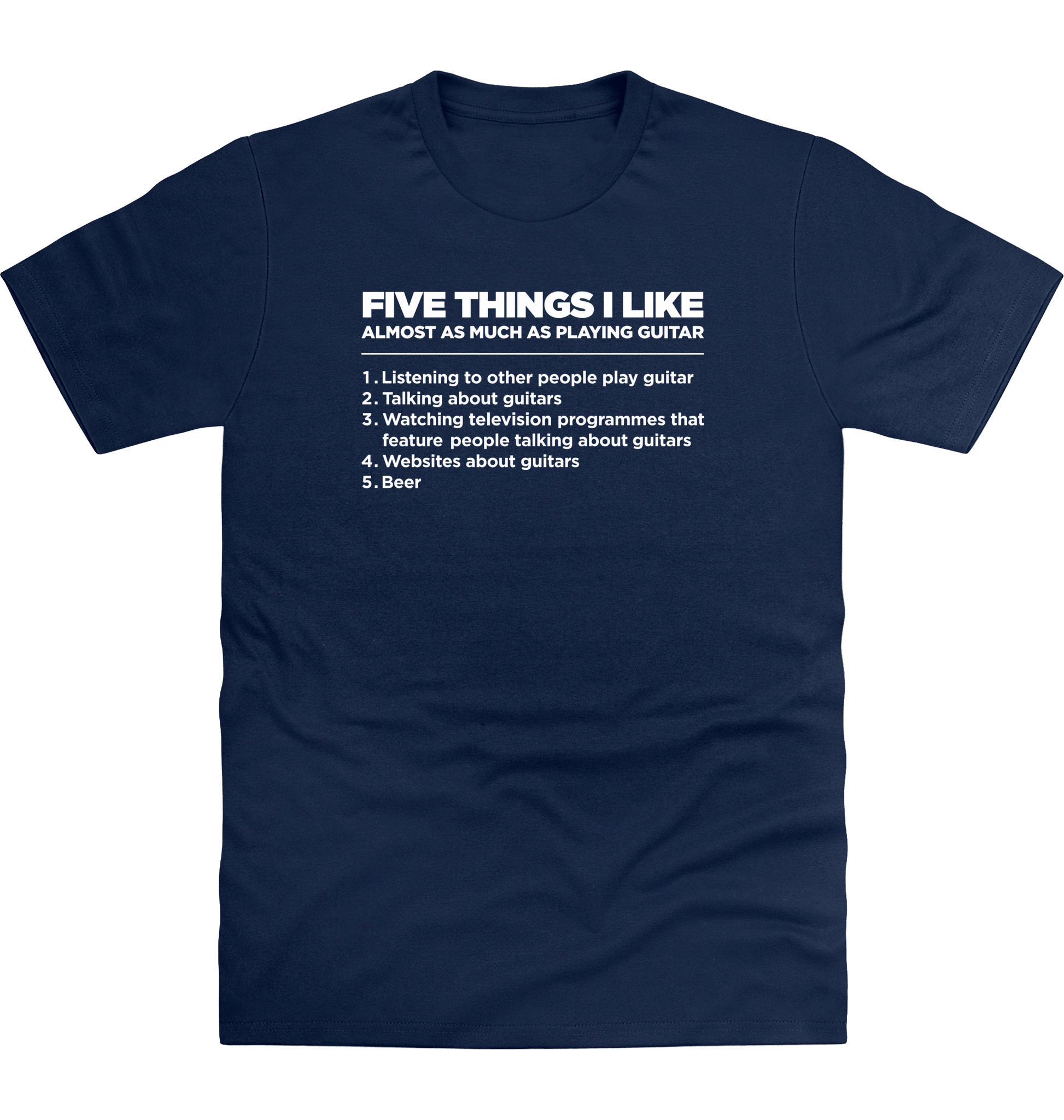 New French Navy Printed T-shirt Front