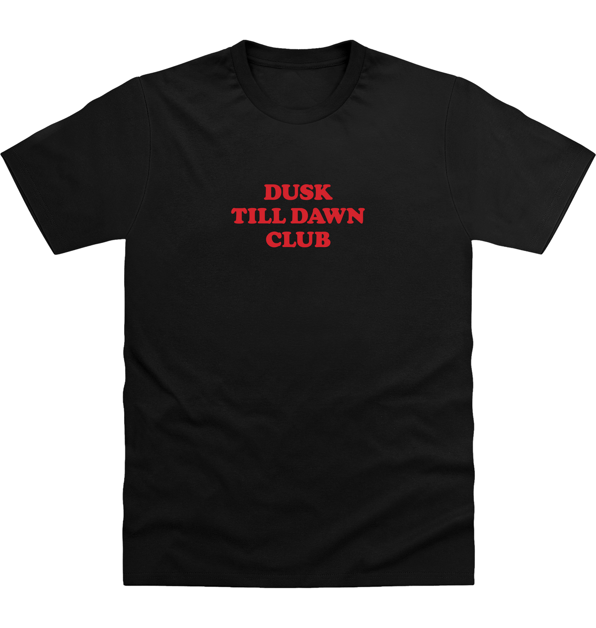 Deep Black Printed T-shirt Front