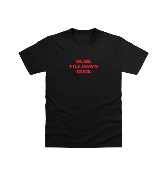 Deep Black Printed T-shirt Front
