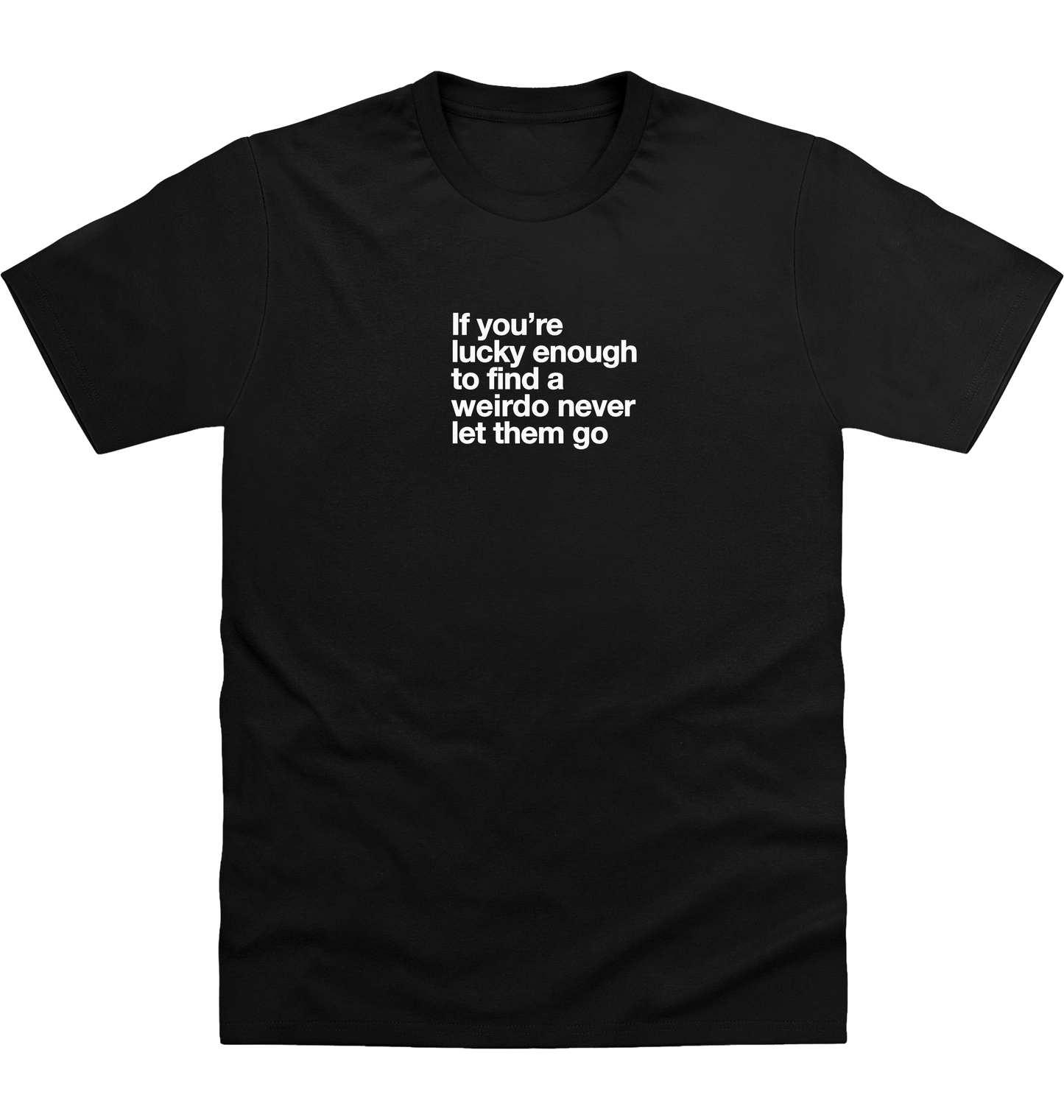 Deep Black Printed T-shirt Front