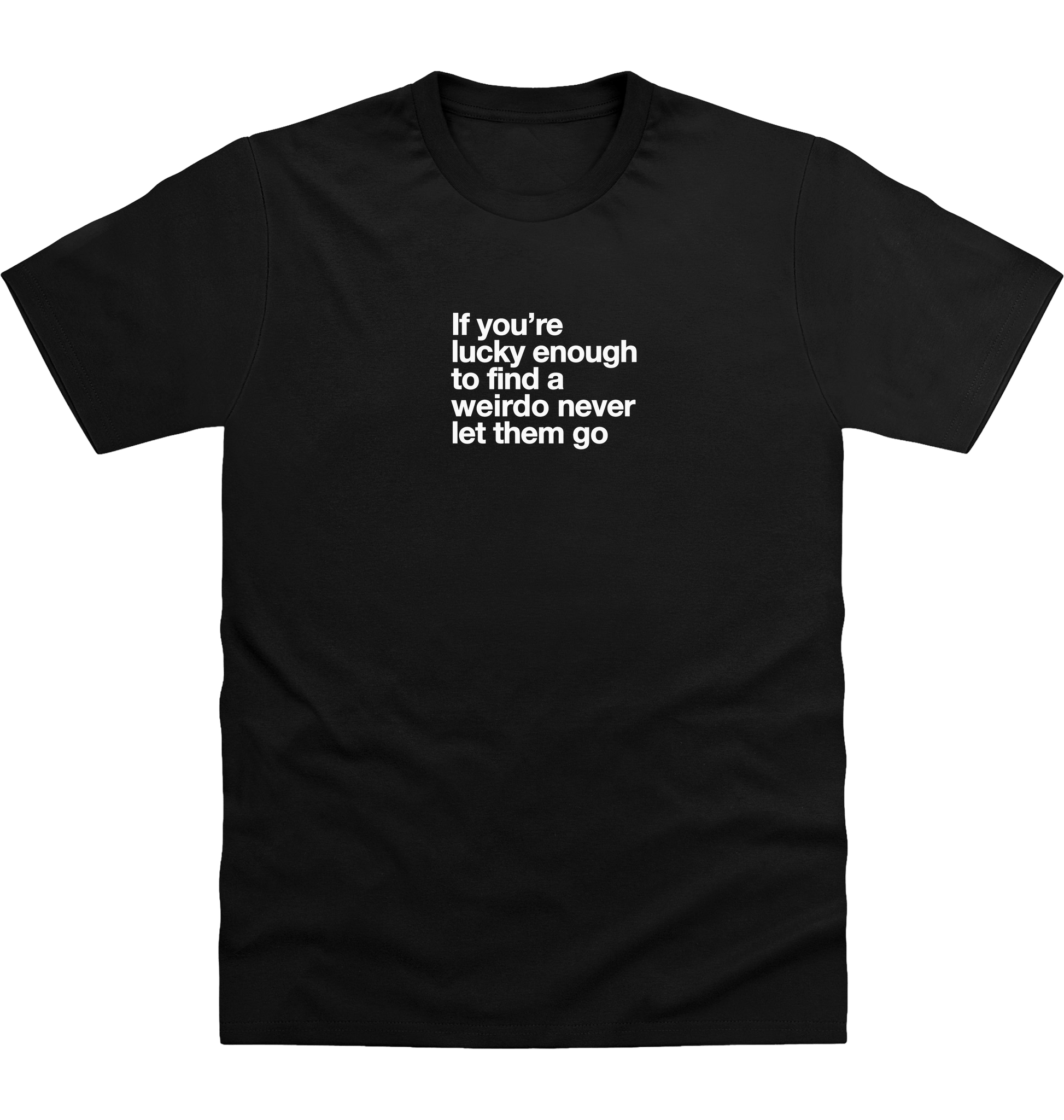 Deep Black Printed T-shirt Front
