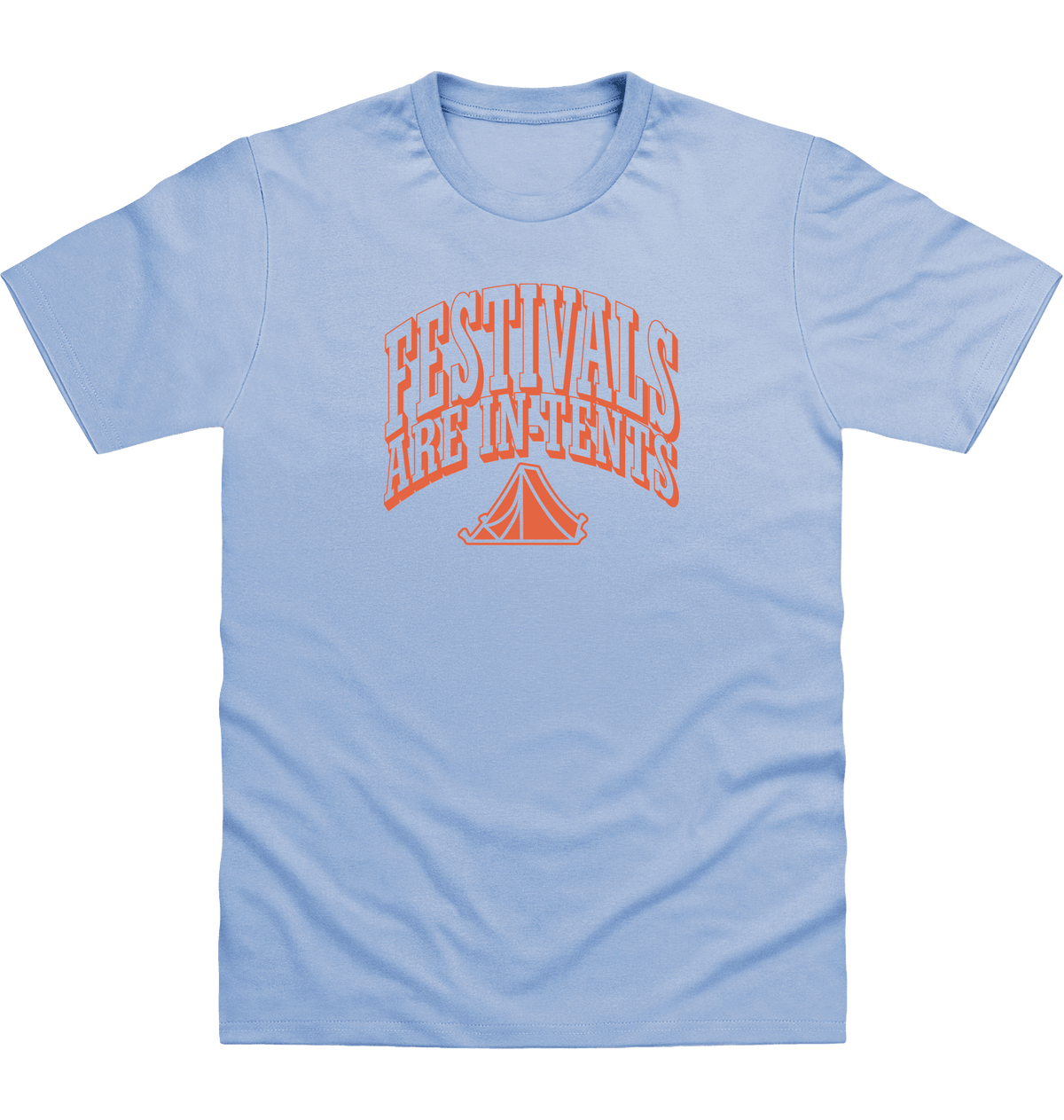 Sky Blue Printed T-shirt Front