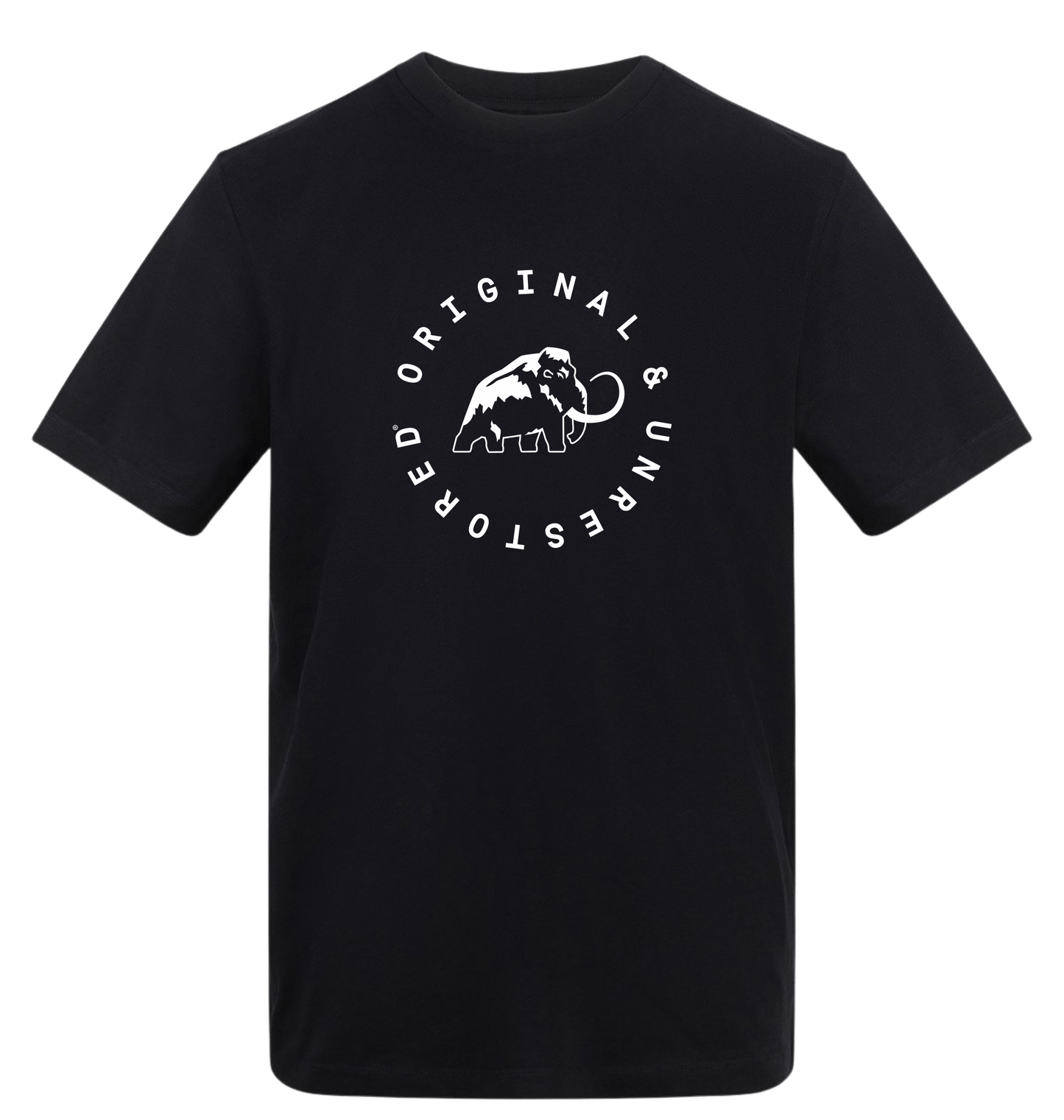 Deep Black Printed T-shirt Front