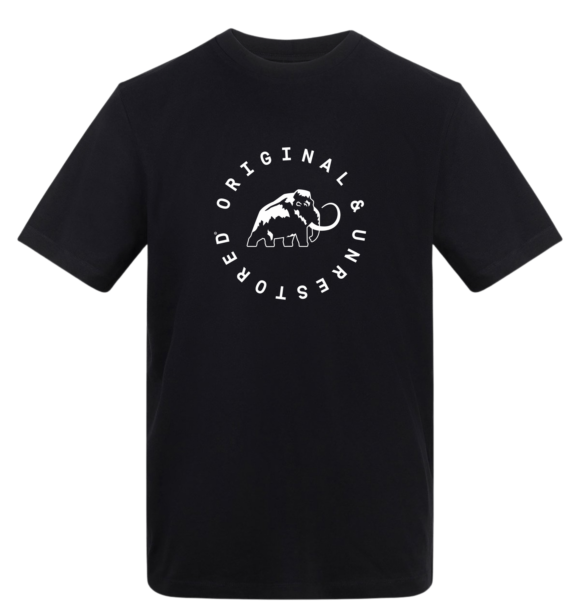 Deep Black Printed T-shirt Front