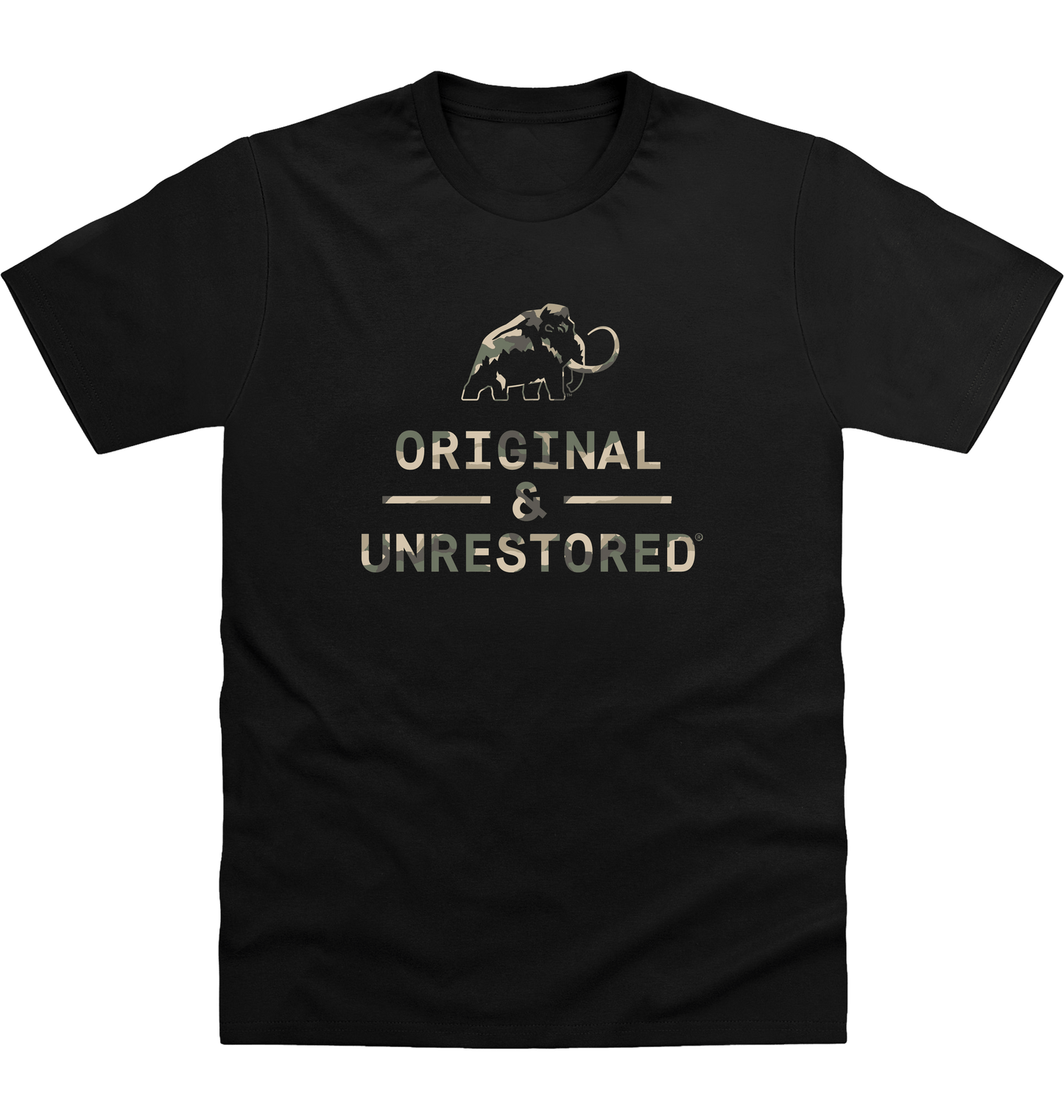 Deep Black Printed T-shirt Front