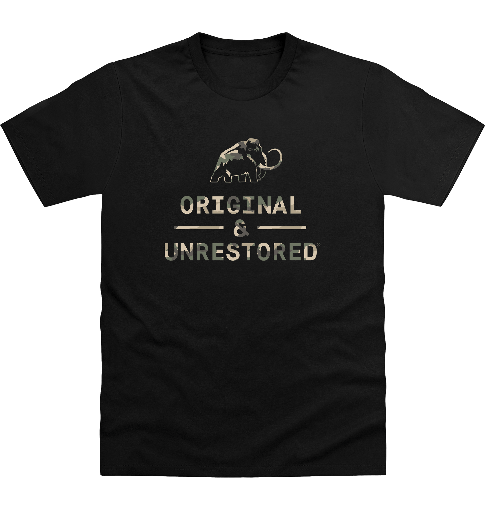Deep Black Printed T-shirt Front