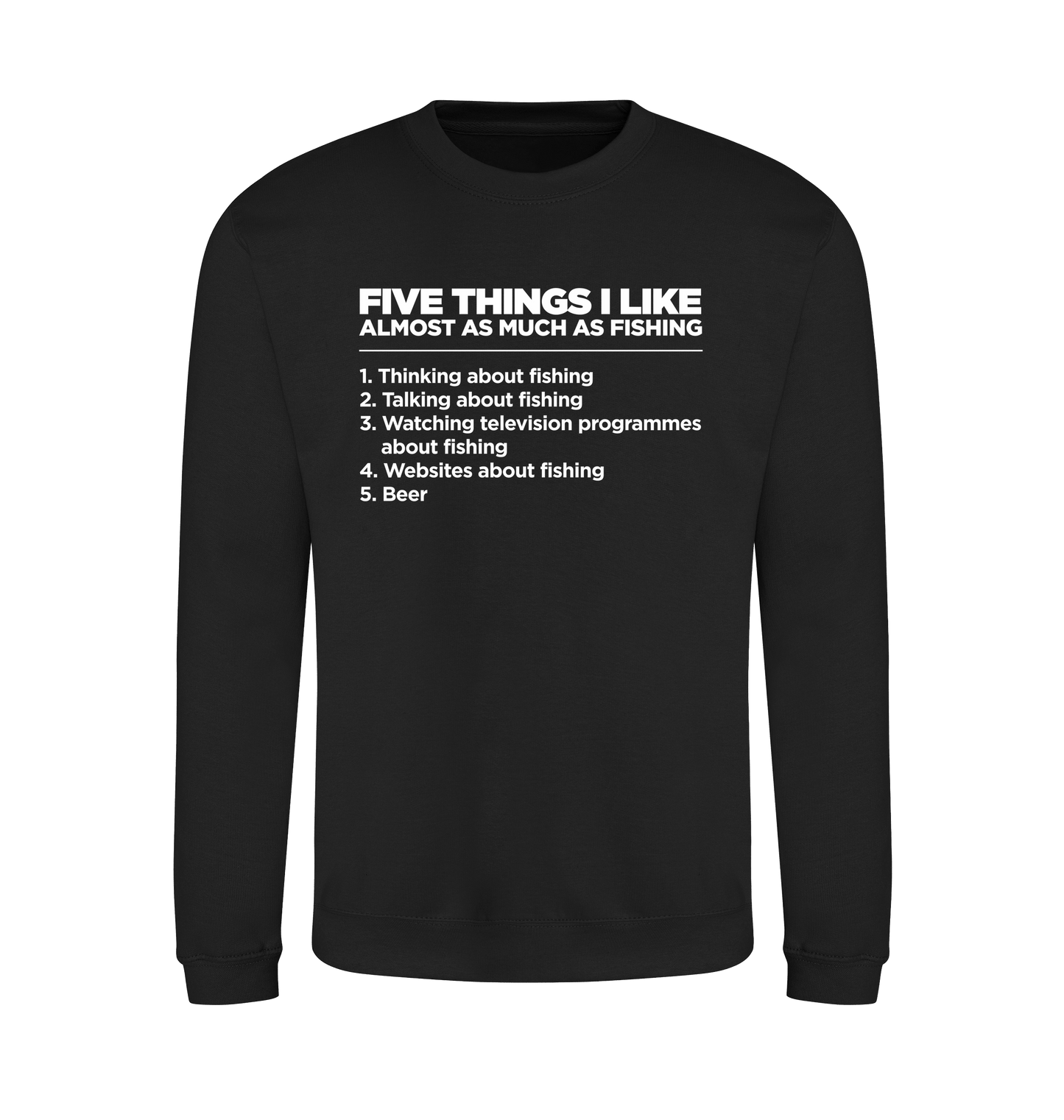Jet Black Printed Sweater Front