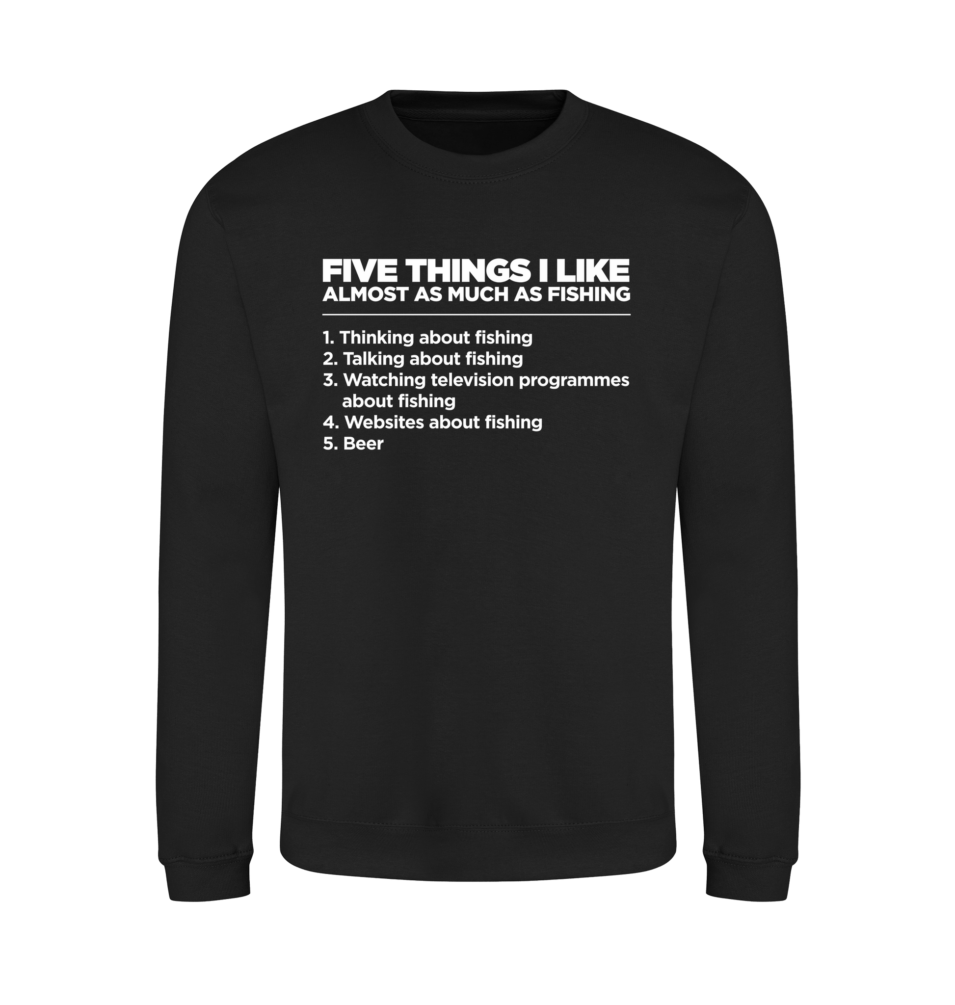 Jet Black Printed Sweater Front