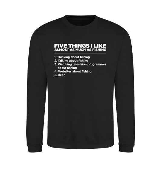 Jet Black Printed Sweater Front