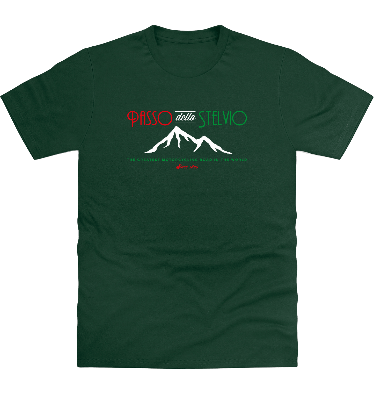 Bottle Green Printed T-shirt Front