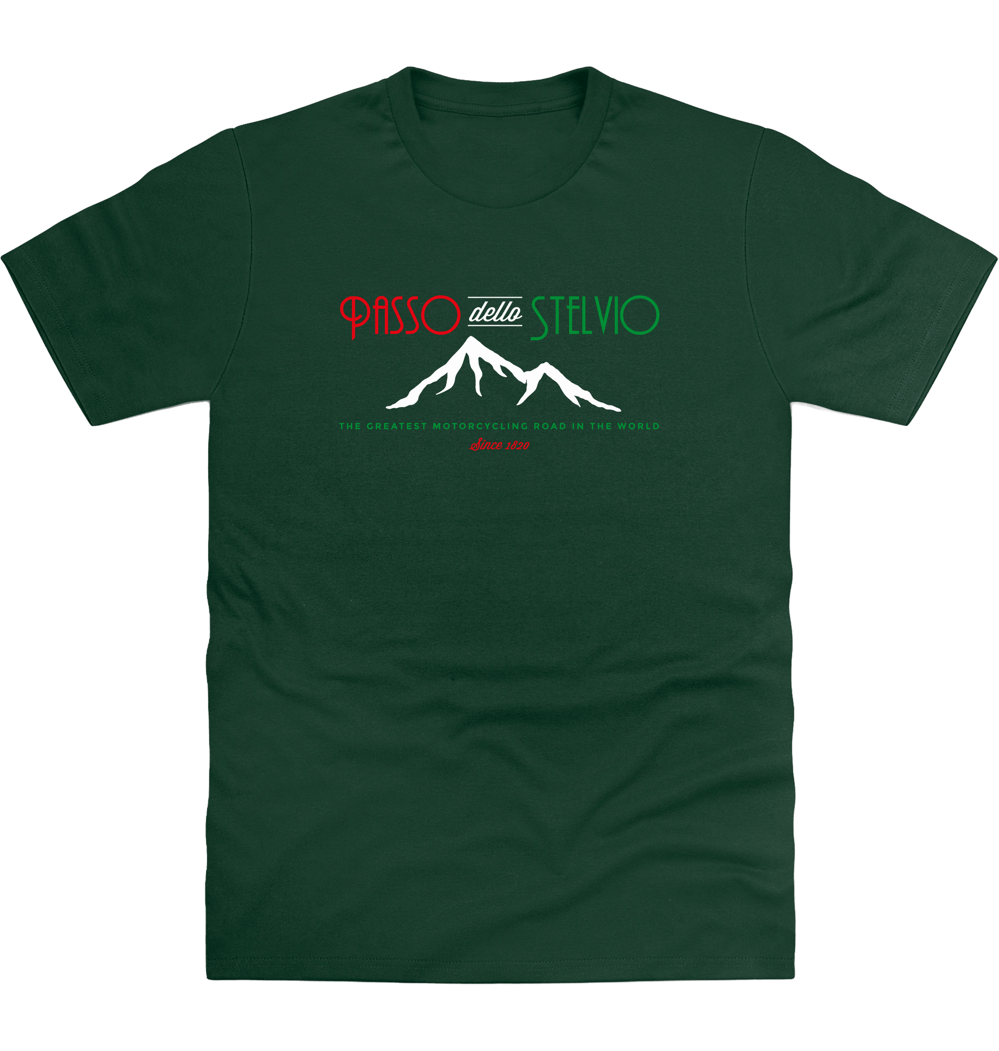 Bottle Green Printed T-shirt Front