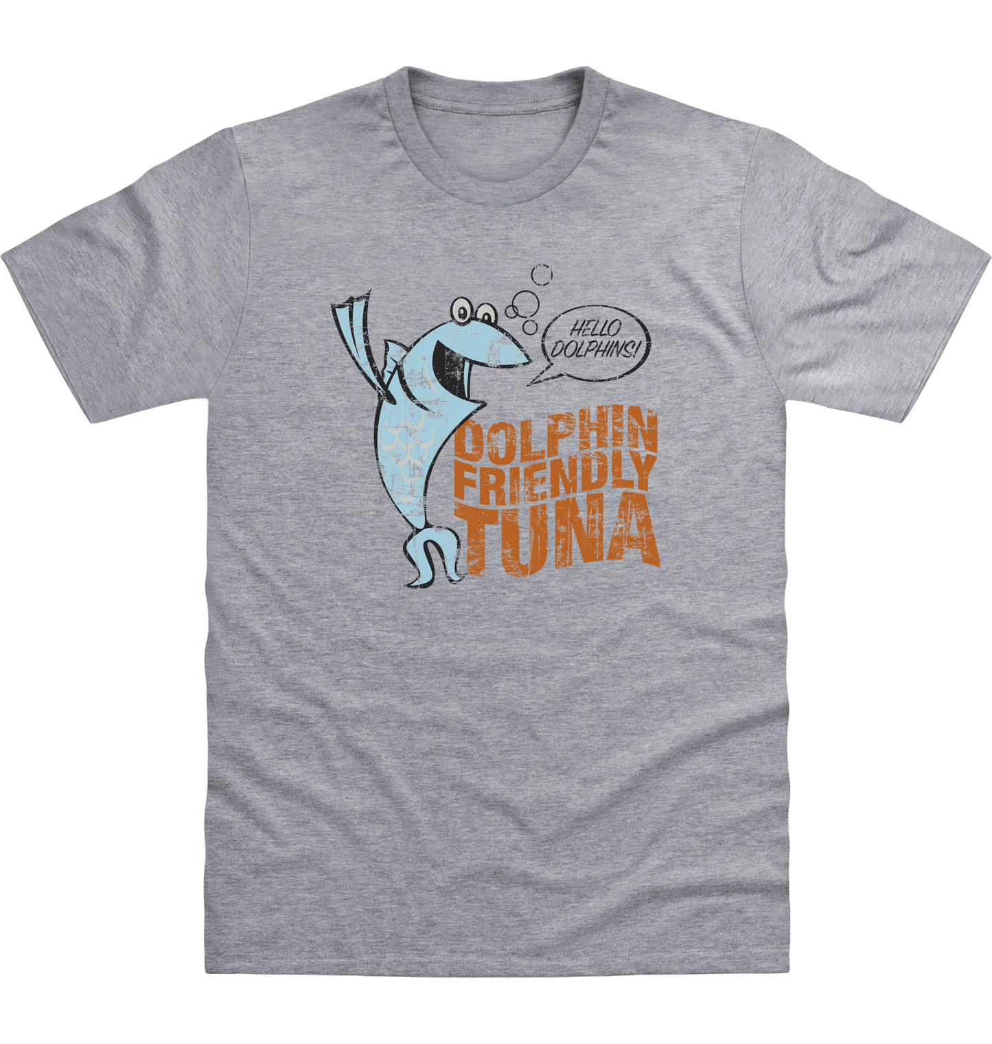 Heather Grey Printed T-shirt Front