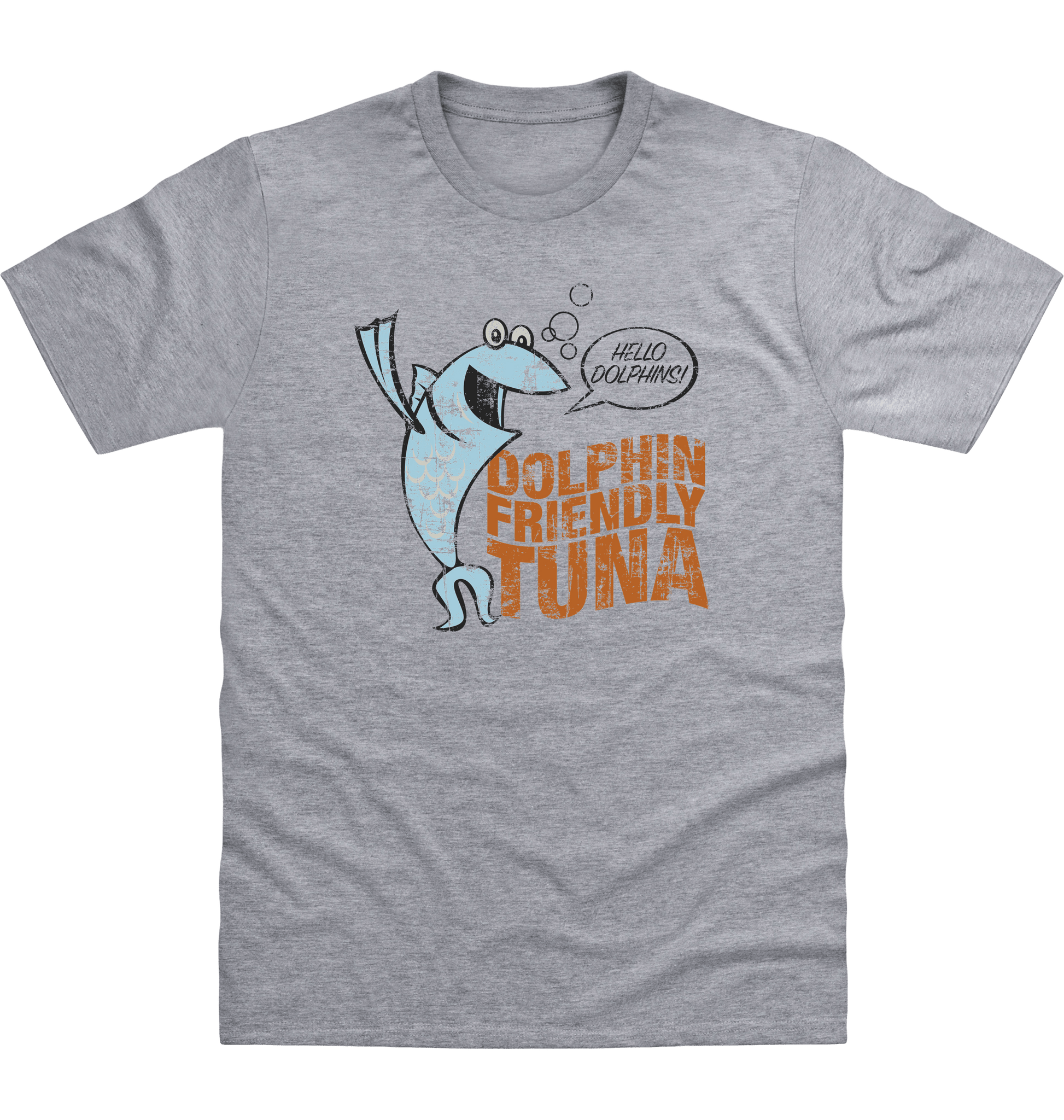 Heather Grey Printed T-shirt Front