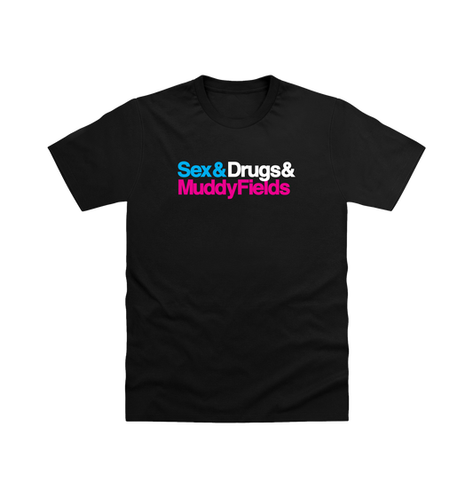 Deep Black Printed T-shirt Front