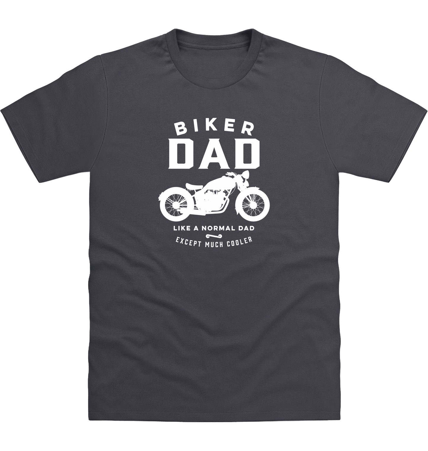 Solid Charcoal Printed T-shirt Front