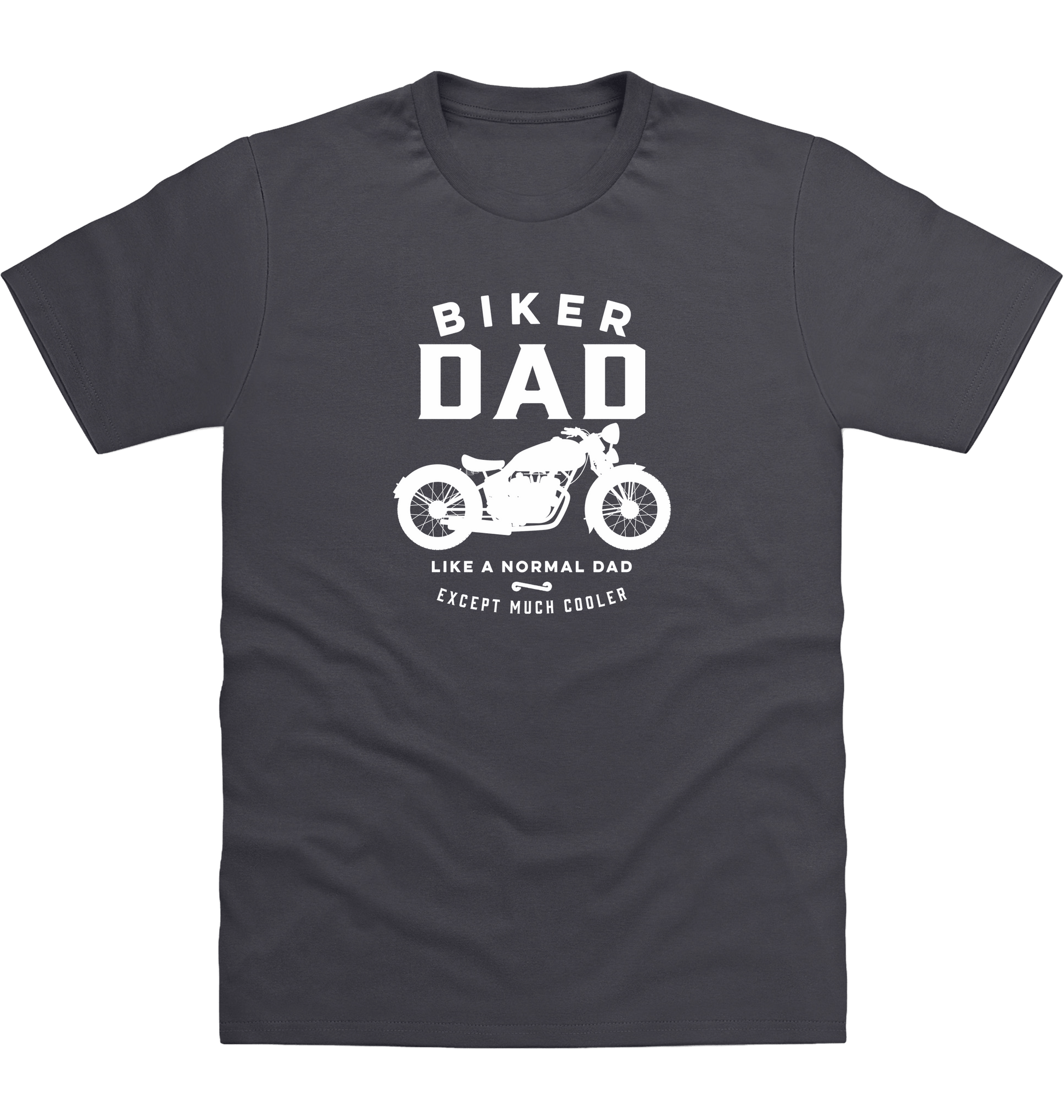 Solid Charcoal Printed T-shirt Front
