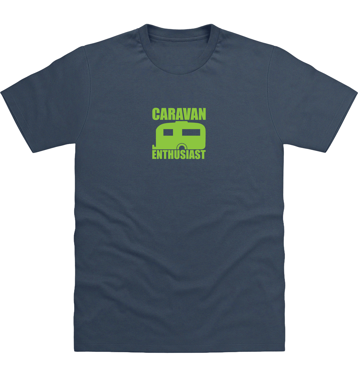 Airforce Blue Printed T-shirt Front