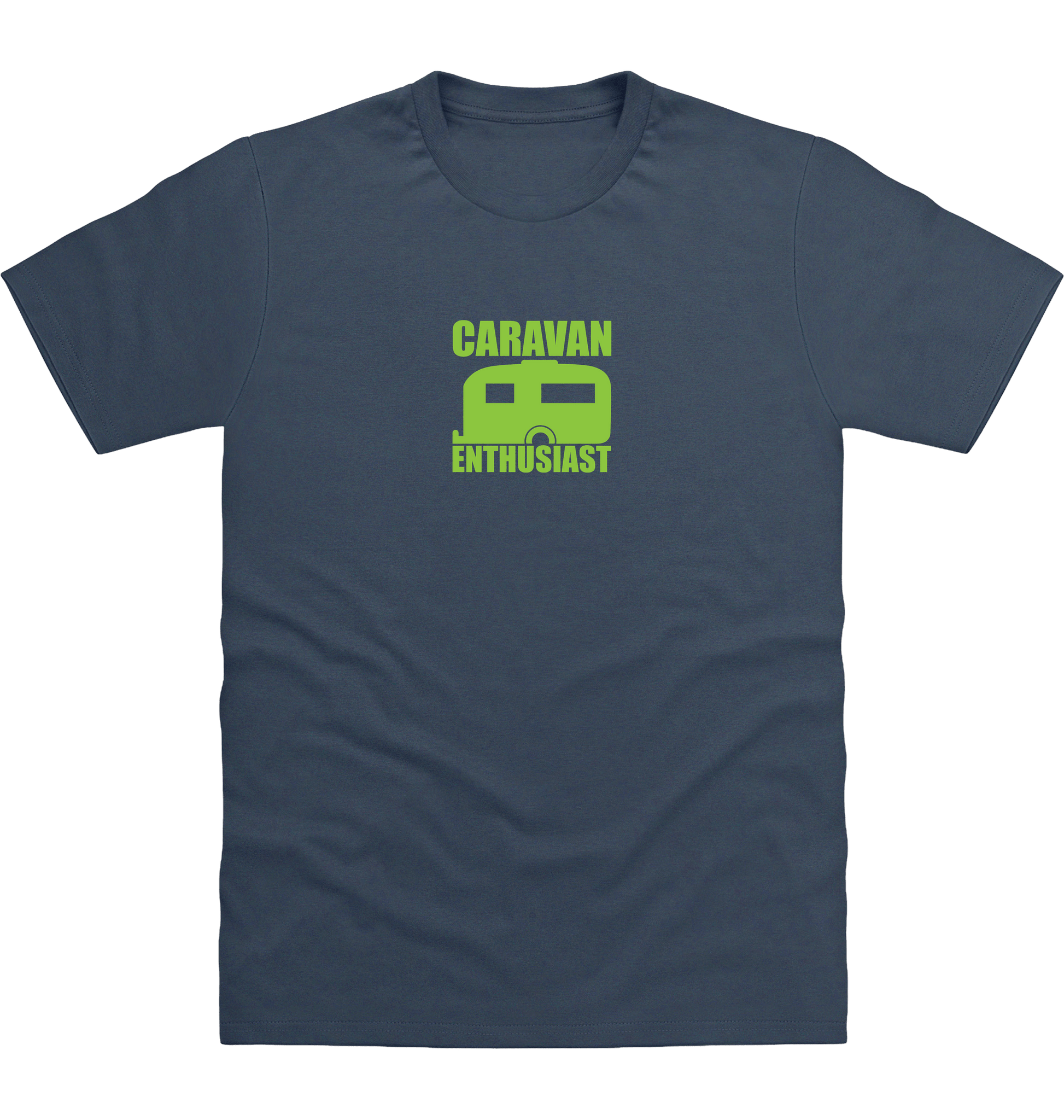 Airforce Blue Printed T-shirt Front