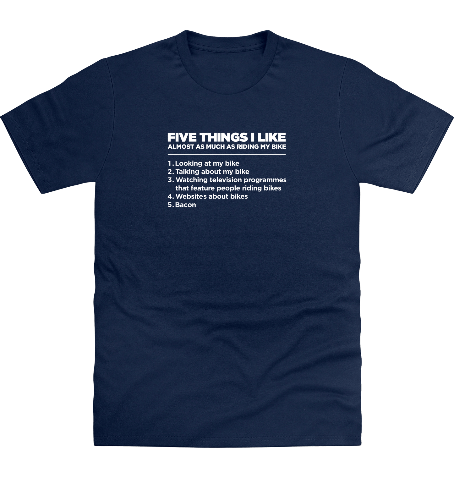 New French Navy Printed T-shirt Front