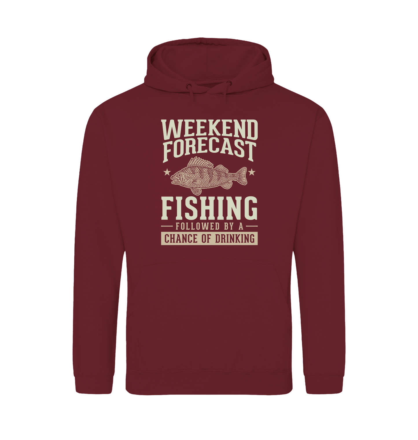Burgundy Printed Hoody Front