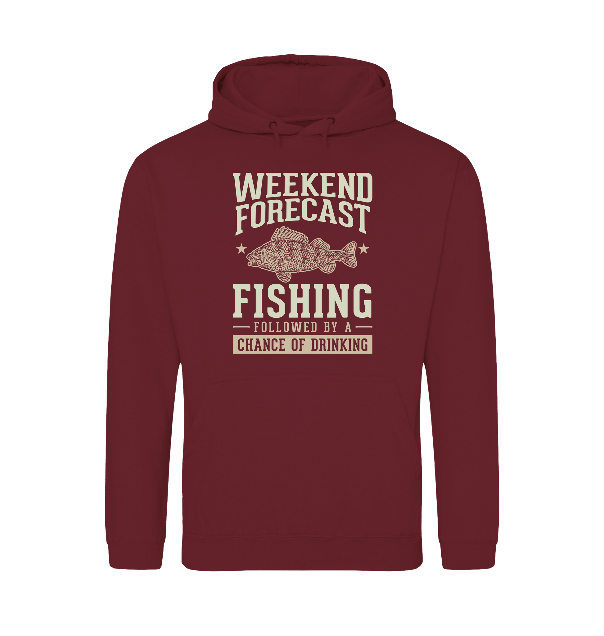 Burgundy Printed Hoody Front