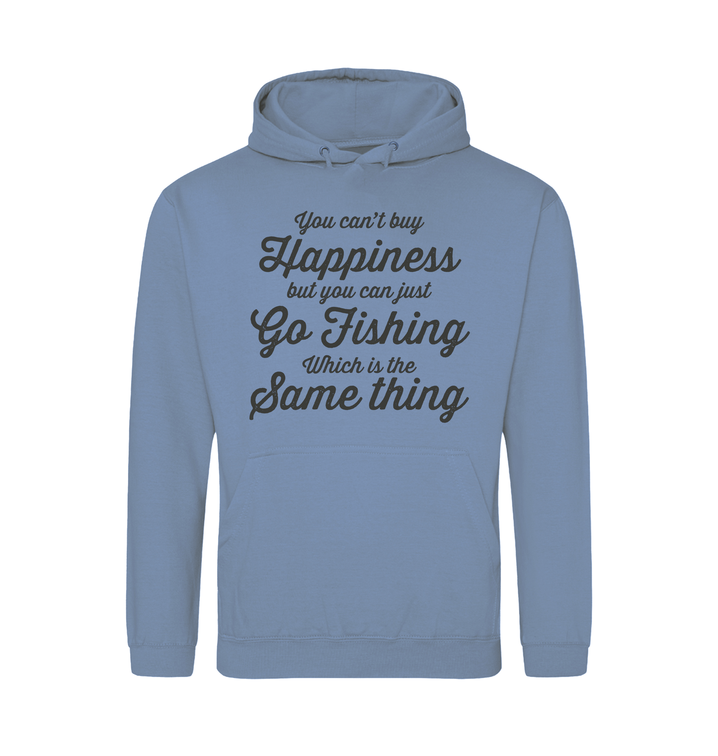 Dusty Blue Printed Hoody Front