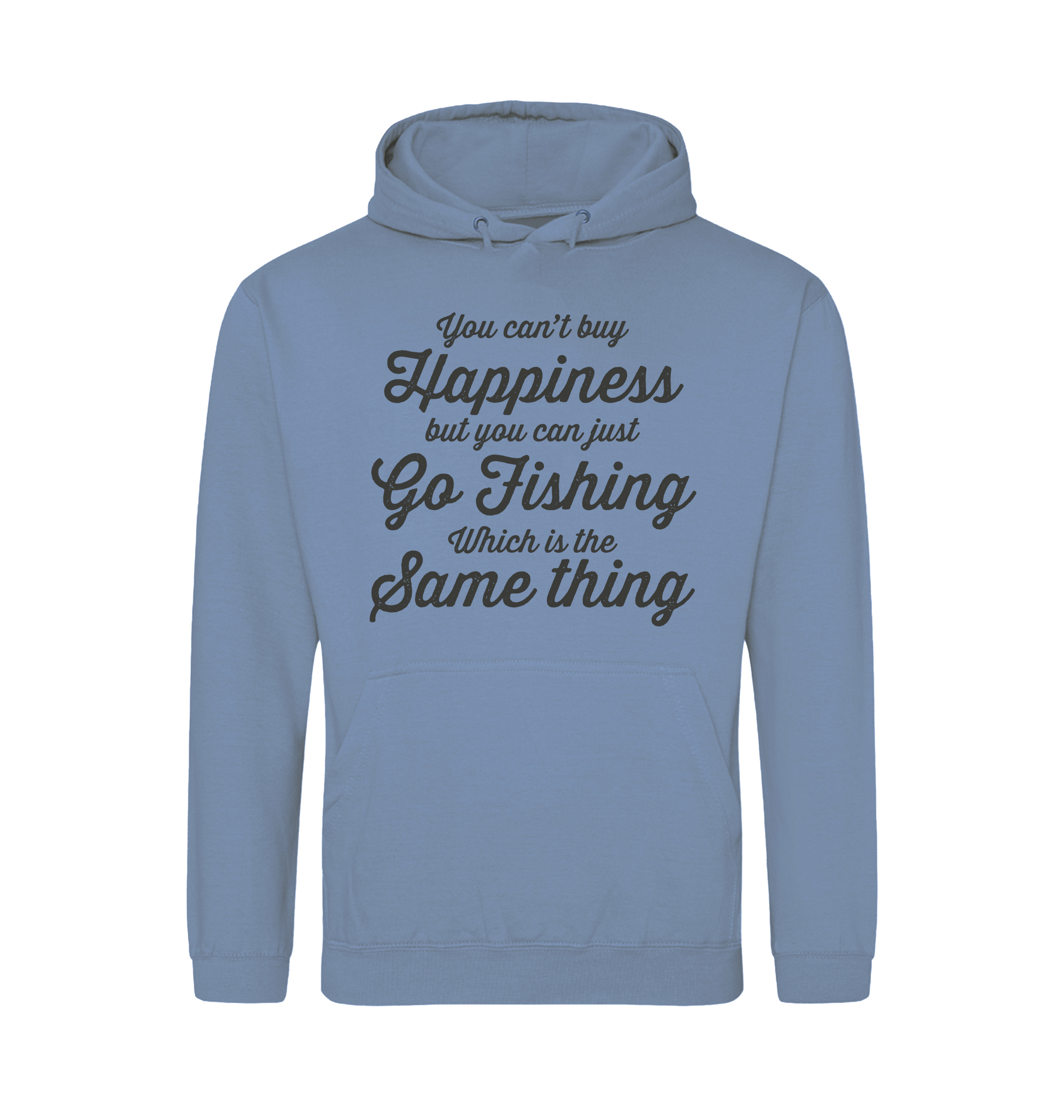 Dusty Blue Printed Hoody Front