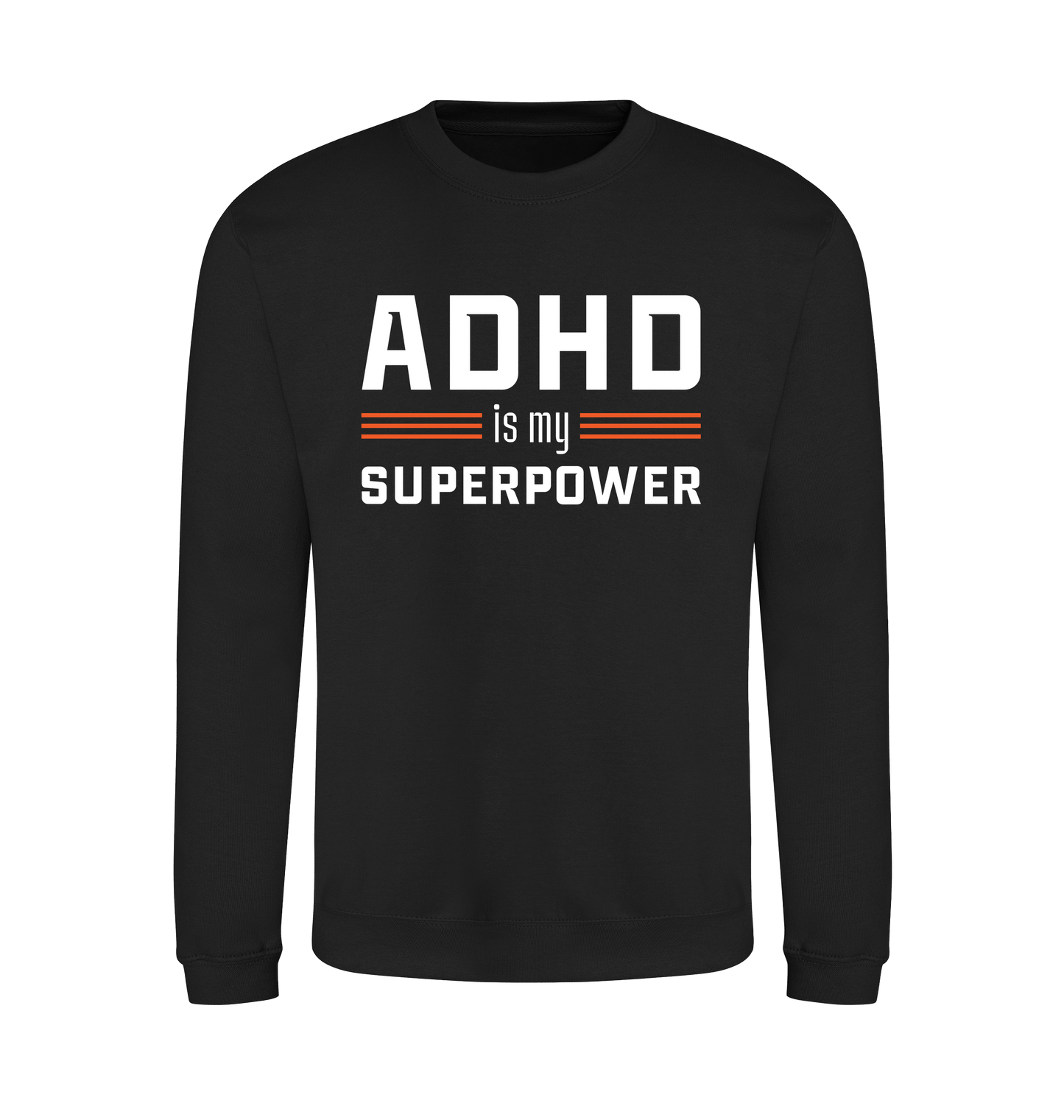 Jet Black Printed Sweater Front
