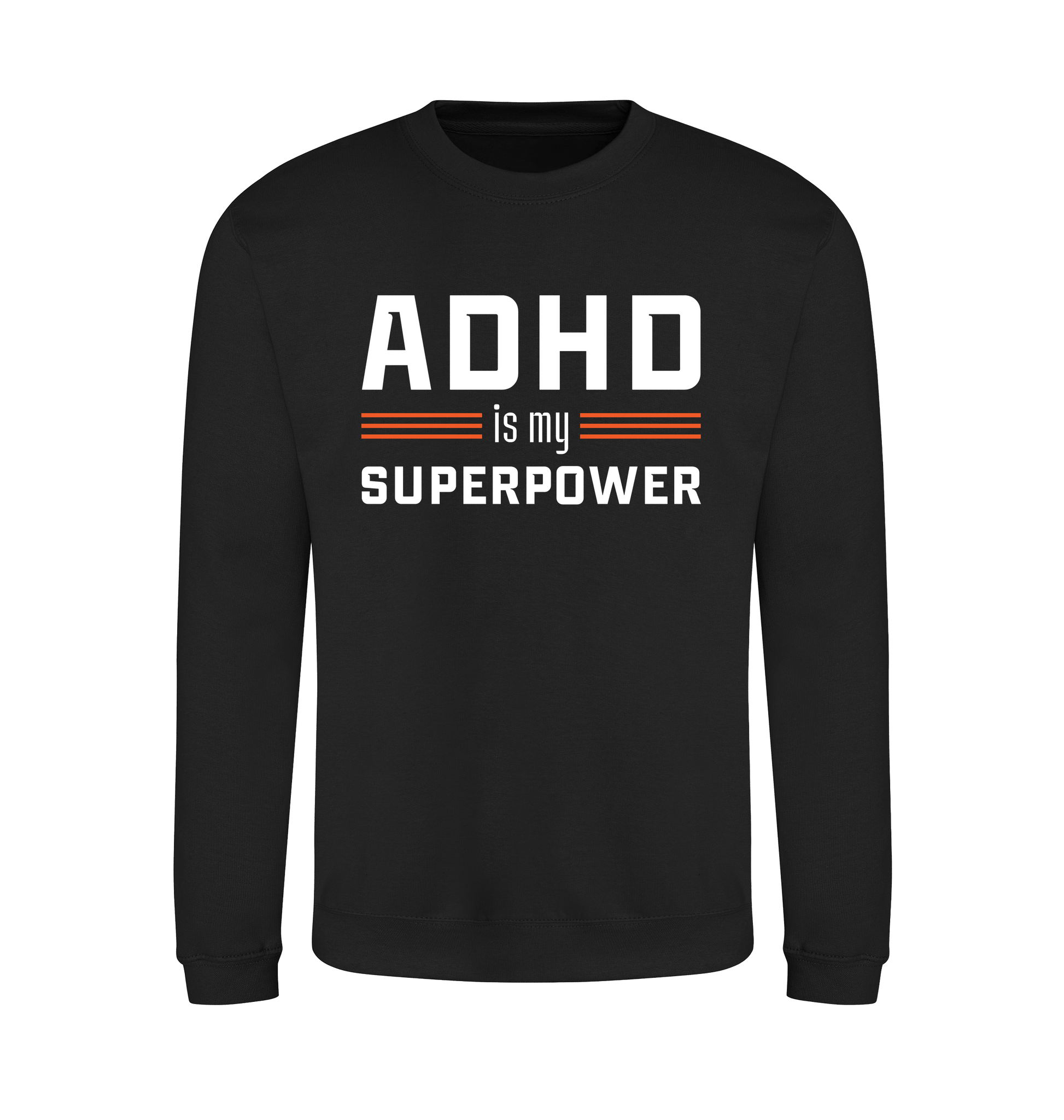 Jet Black Printed Sweater Front