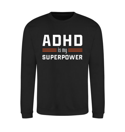 Jet Black Printed Sweater Front