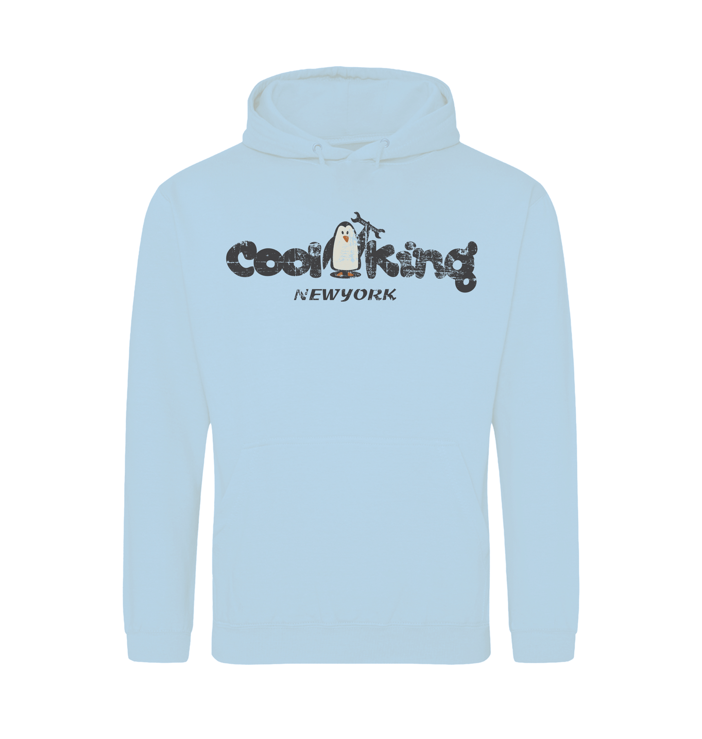 Sky Blue Printed Hoody Front