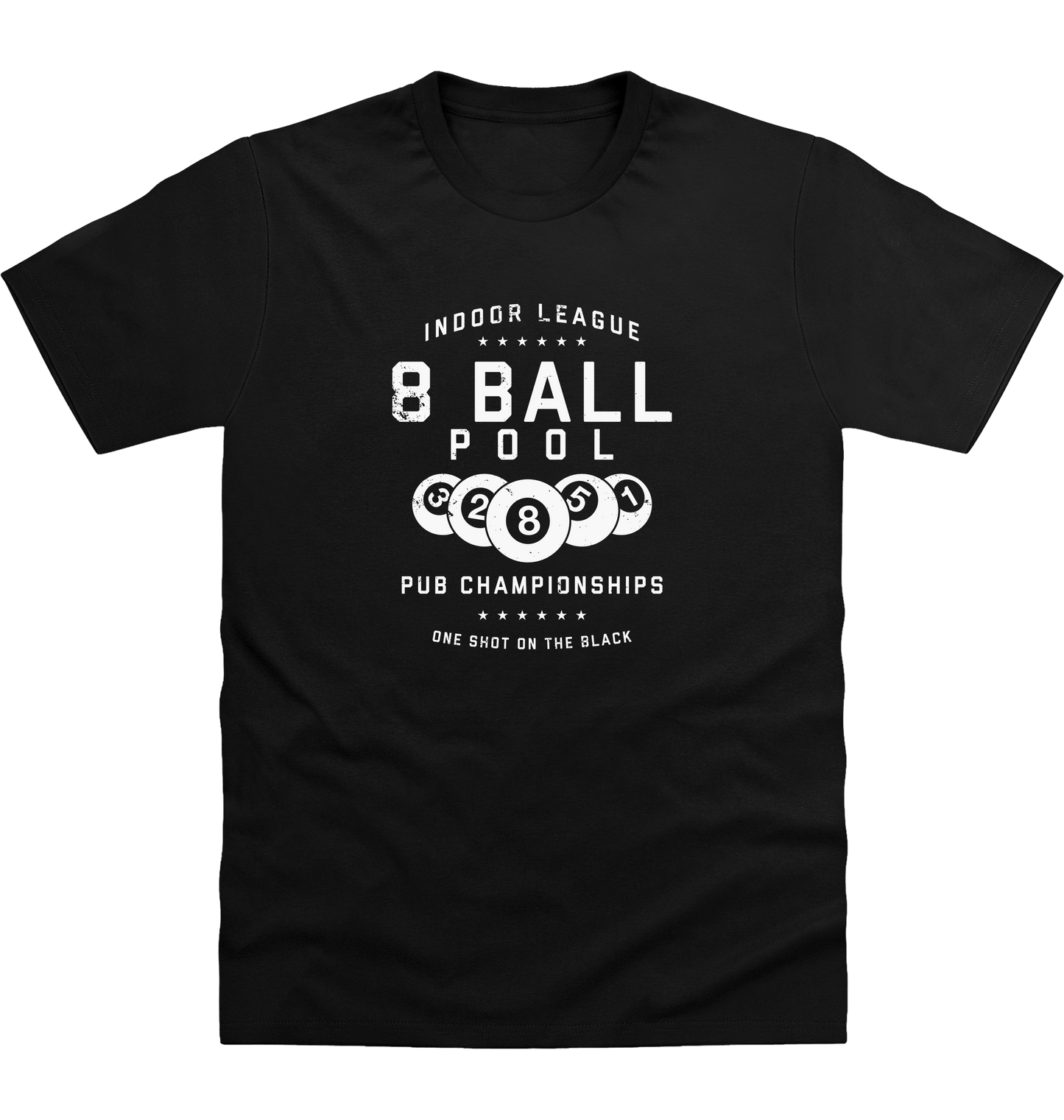 Deep Black Printed T-shirt Front