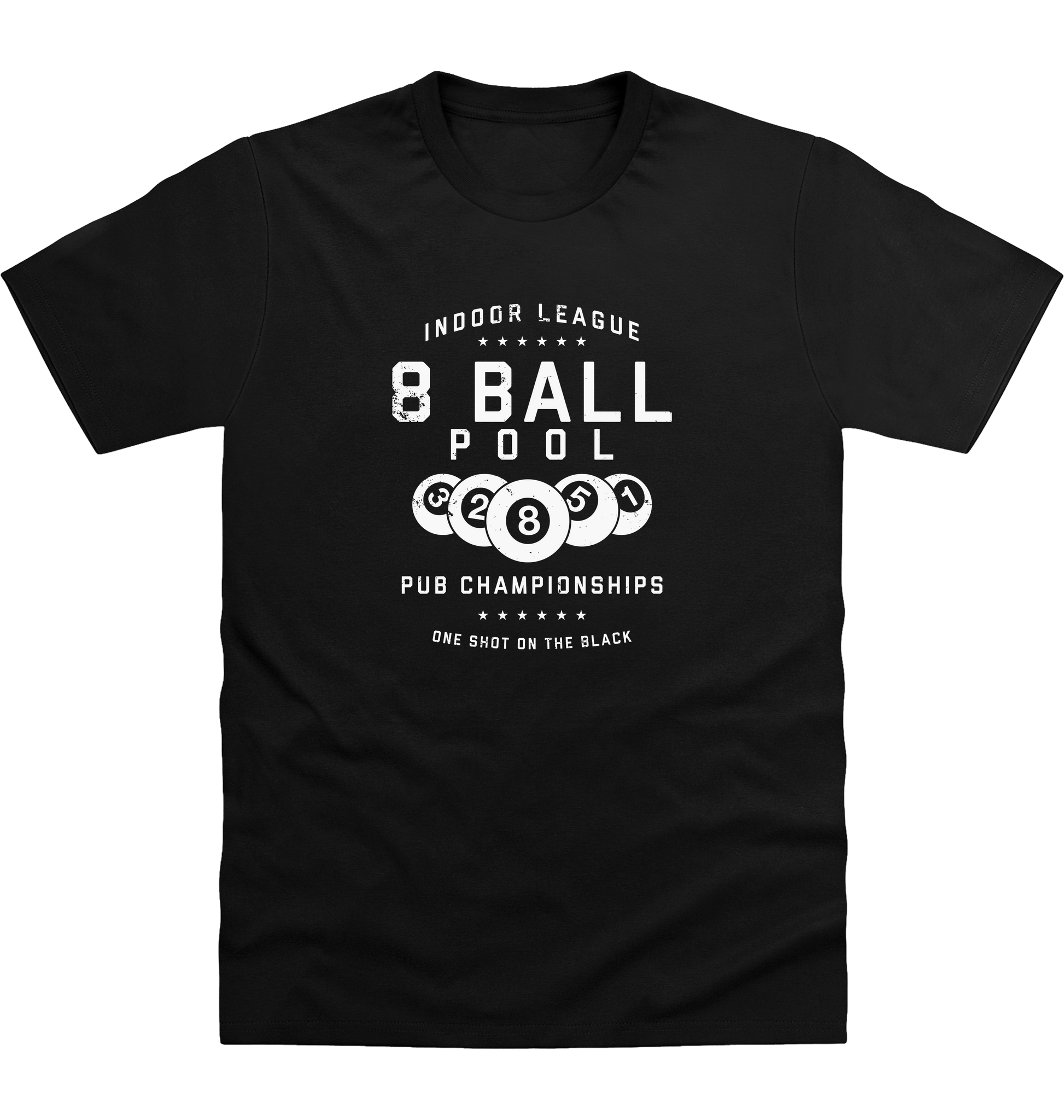 Deep Black Printed T-shirt Front