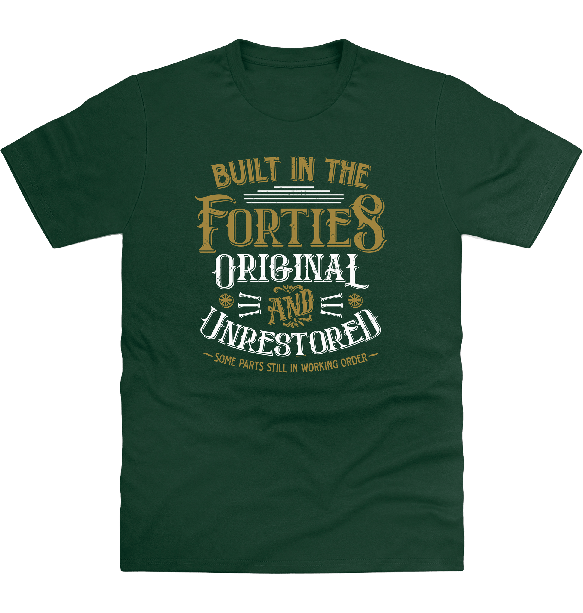 Bottle Green Printed T-shirt Front