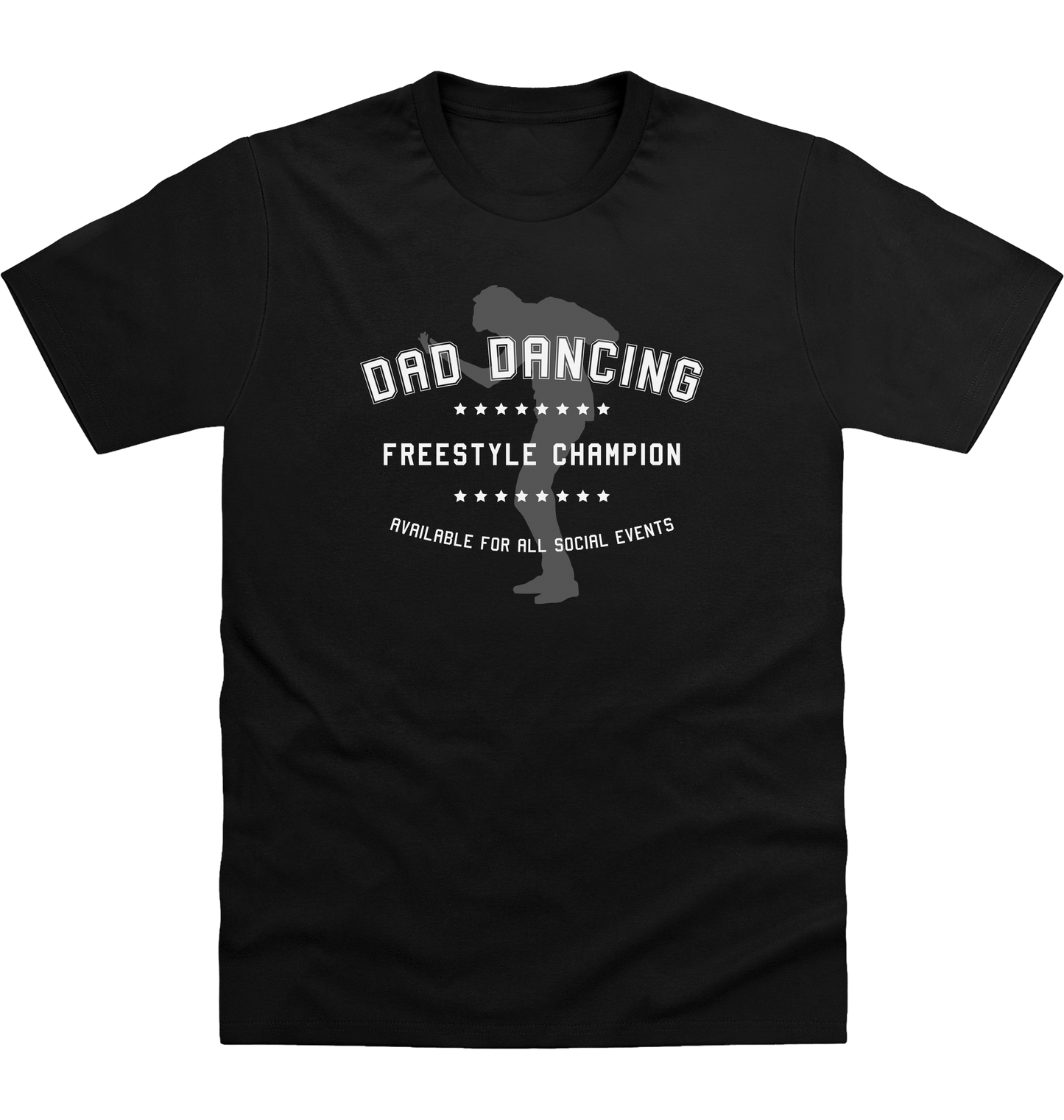 Deep Black Printed T-shirt Front