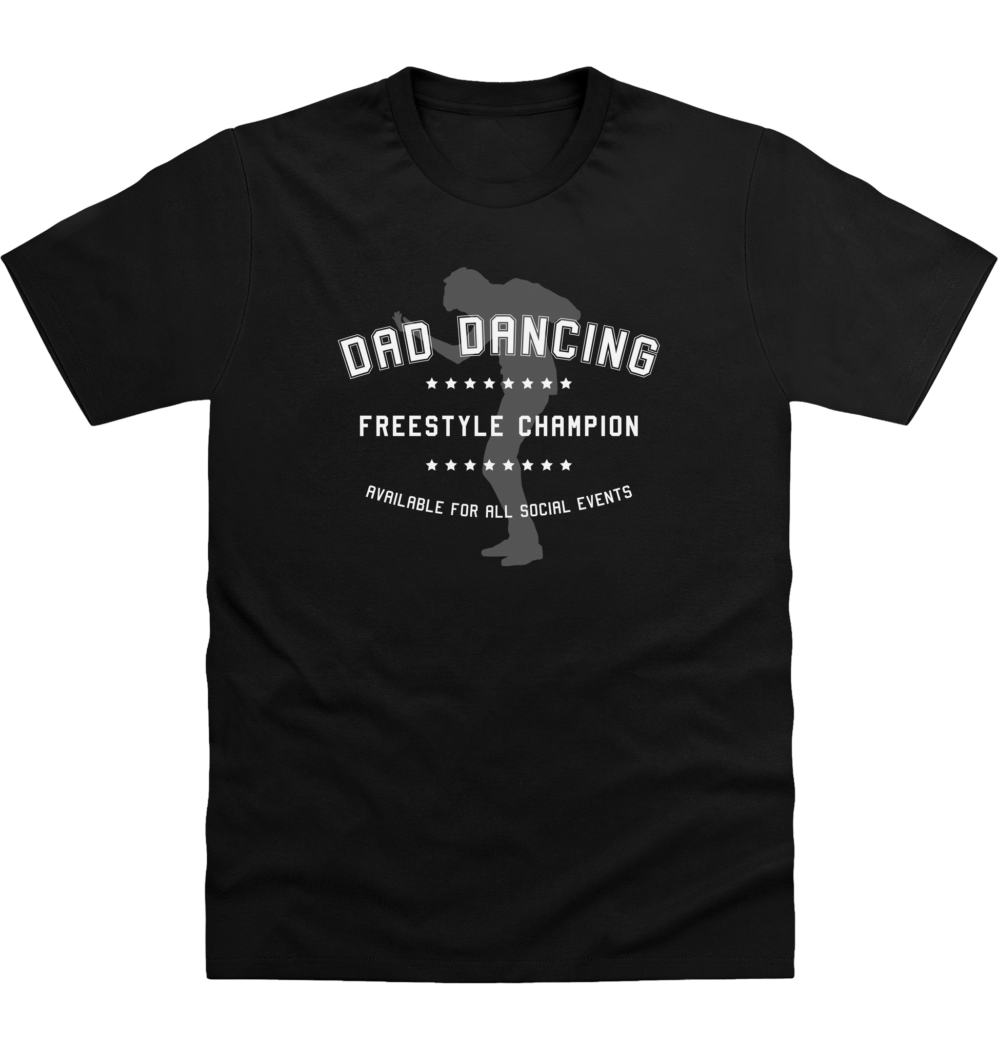 Deep Black Printed T-shirt Front
