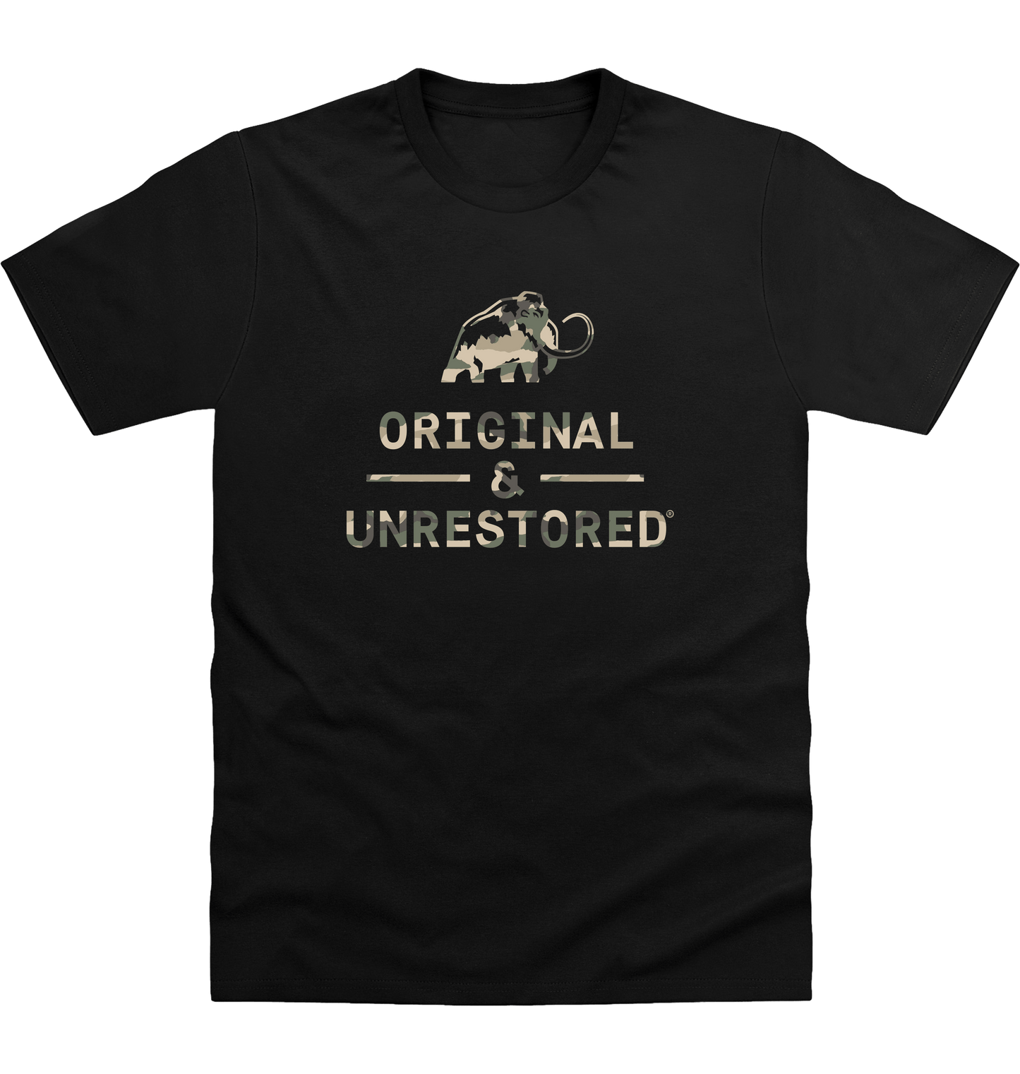 Deep Black Printed T-shirt Front