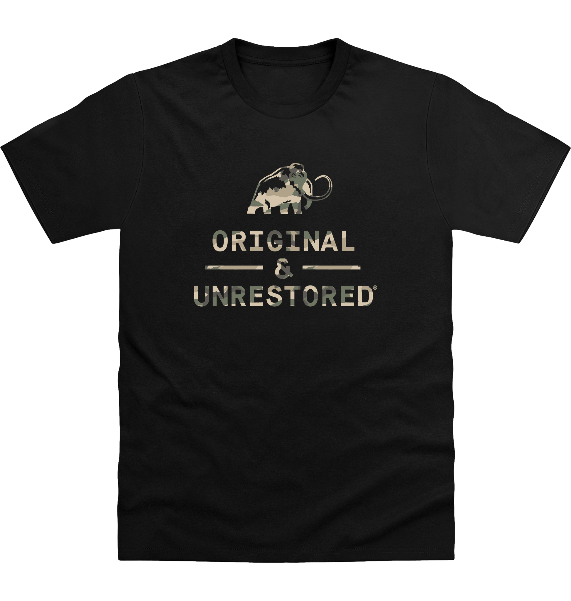 Deep Black Printed T-shirt Front