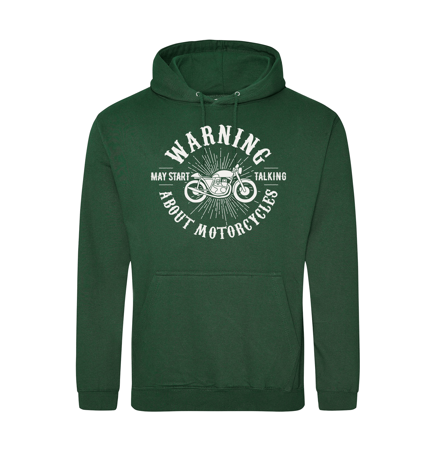 Bottle Green Printed Hoody Front
