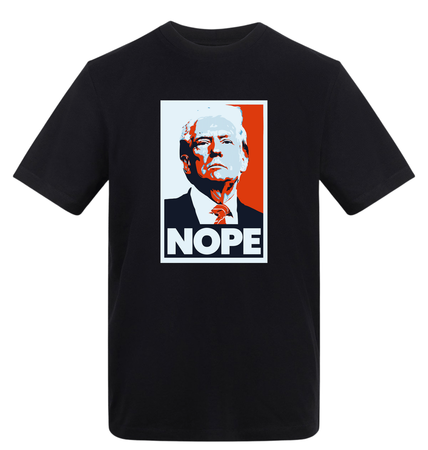 Deep Black Printed T-shirt Front