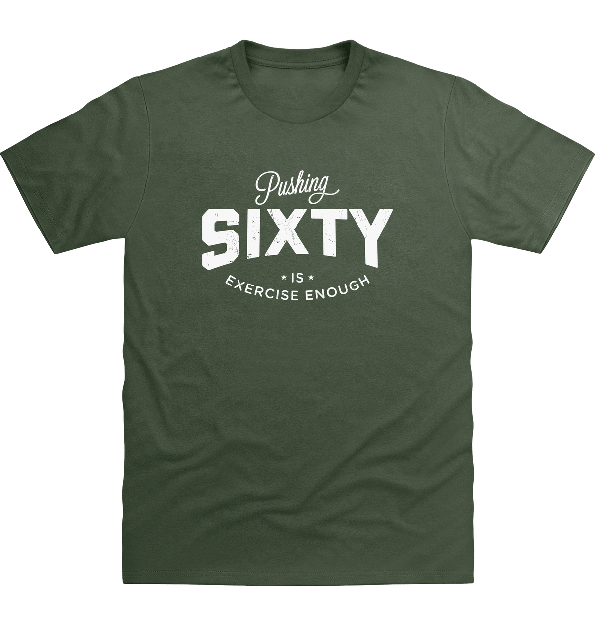Earthy Green Printed T-shirt Front