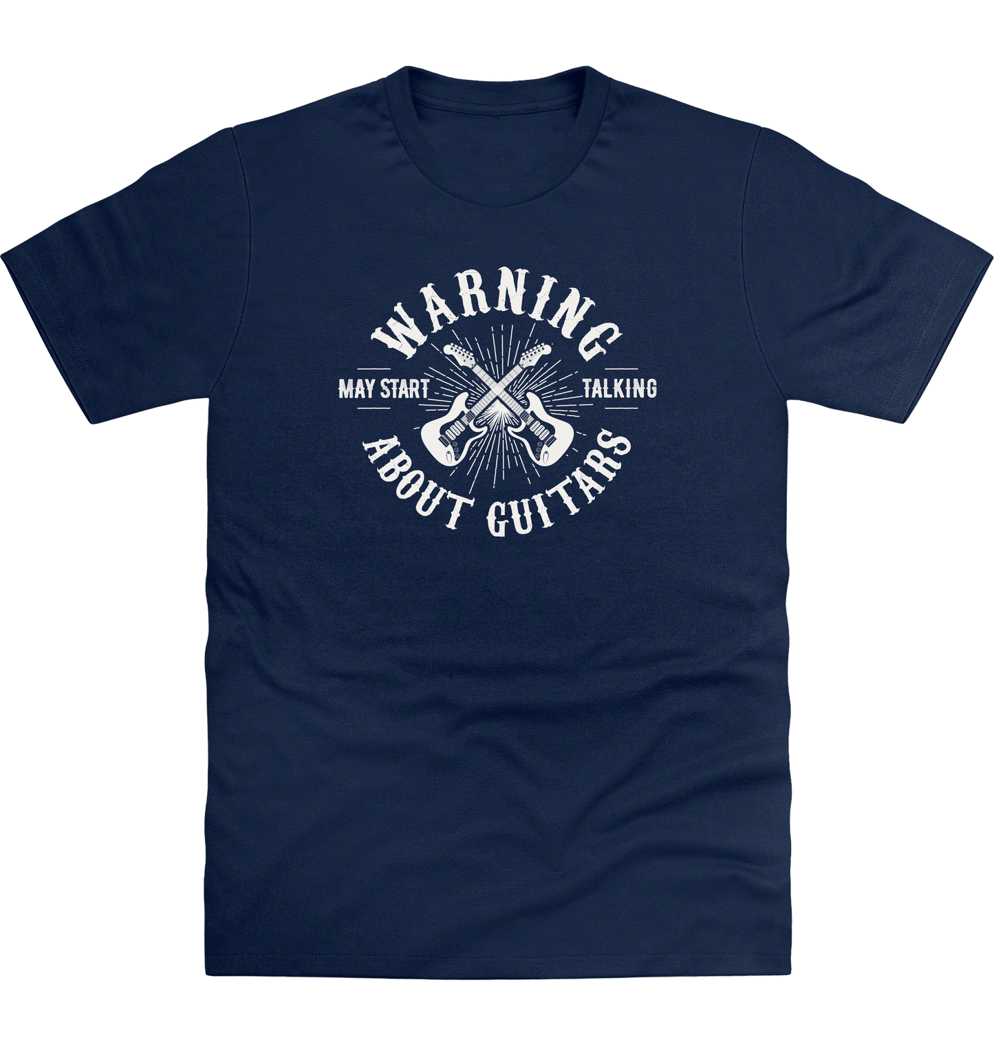 New French Navy Printed T-shirt Front