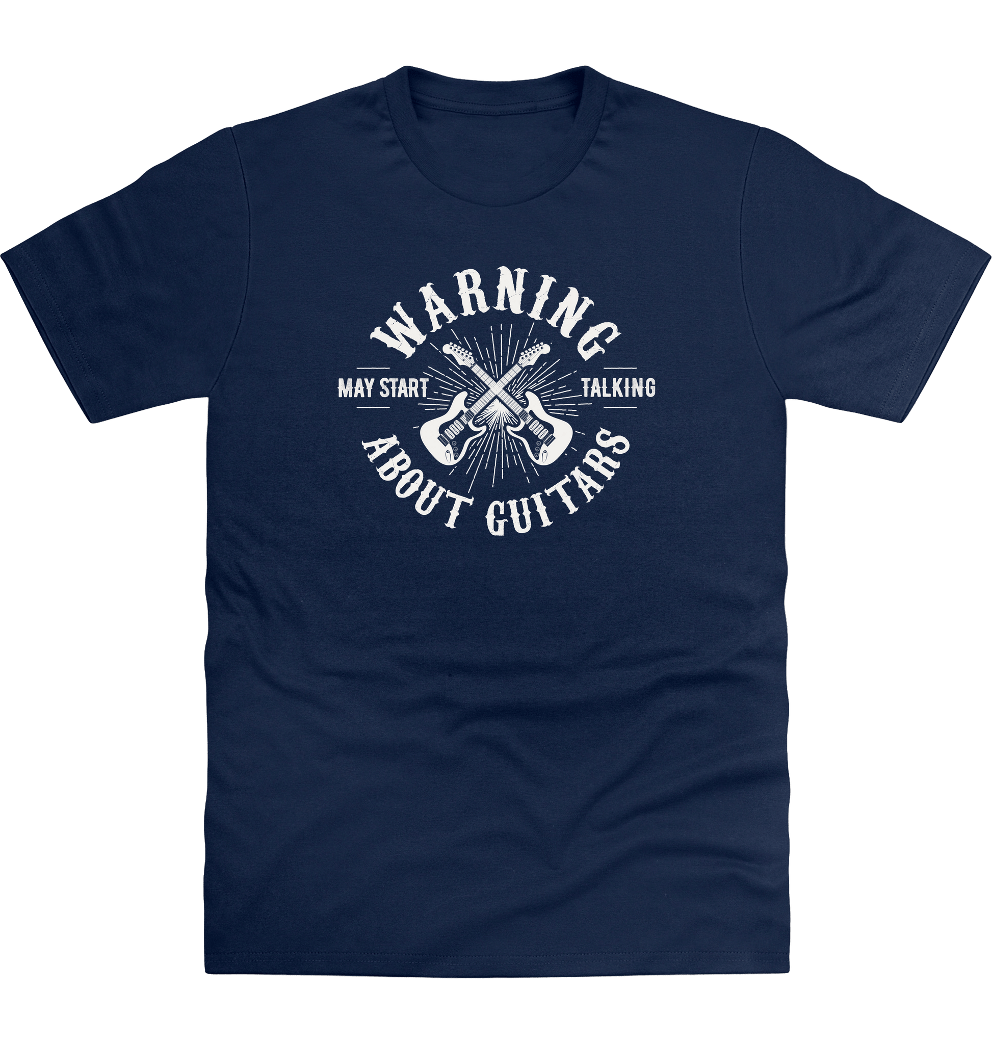 New French Navy Printed T-shirt Front