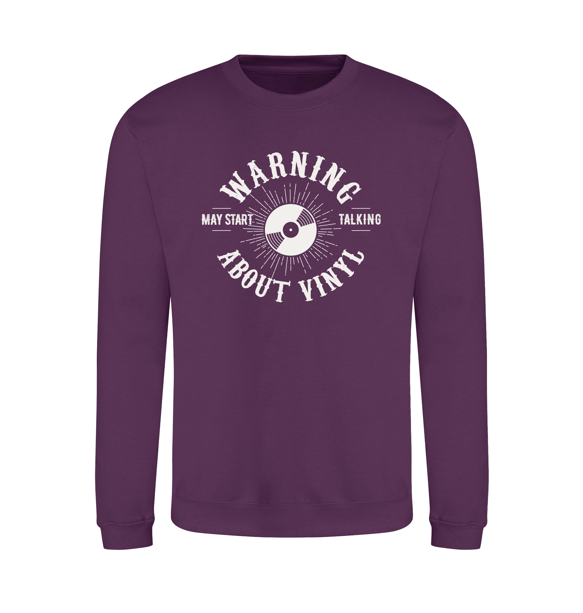 Plum Printed Sweater Front