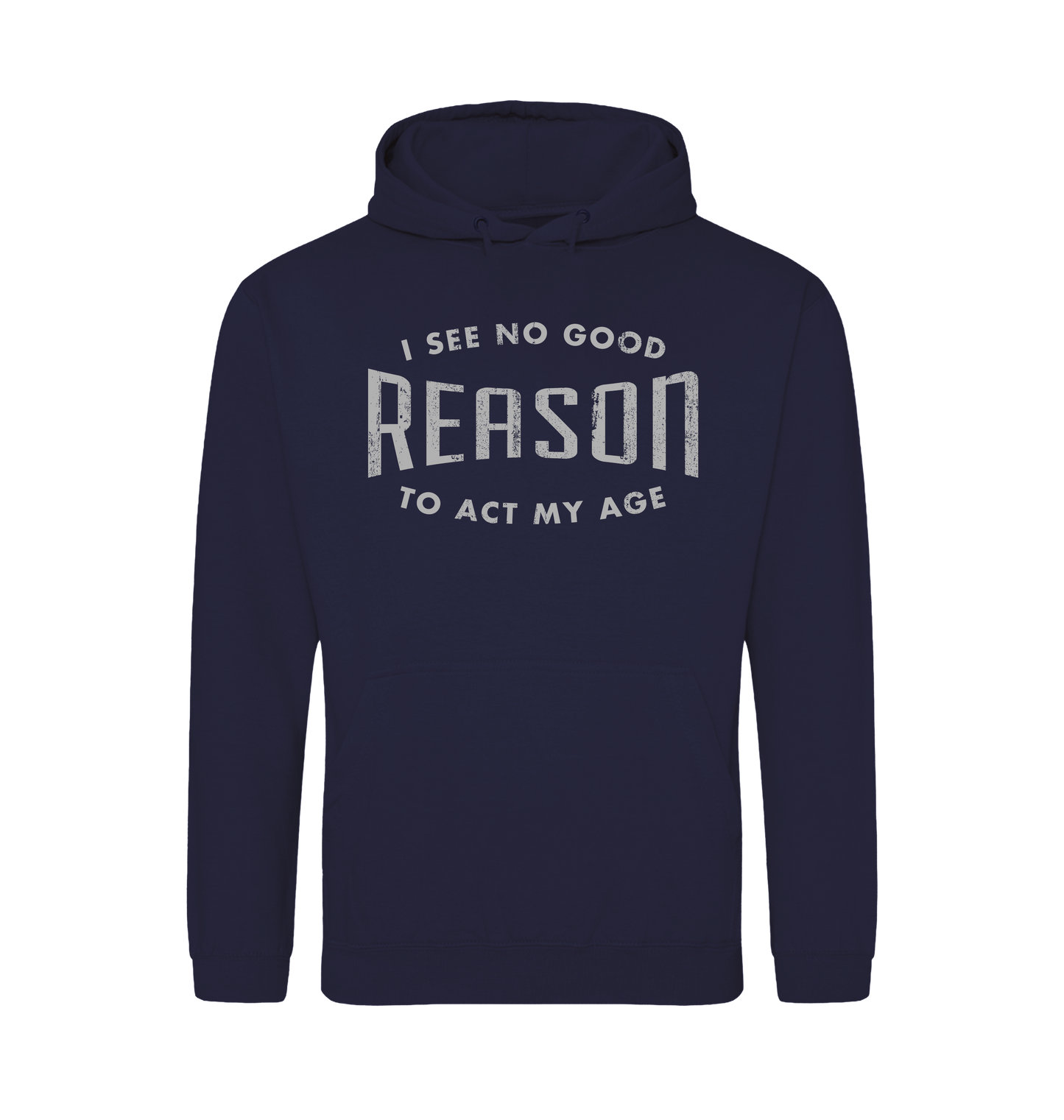 Oxford Navy Printed Hoody Front